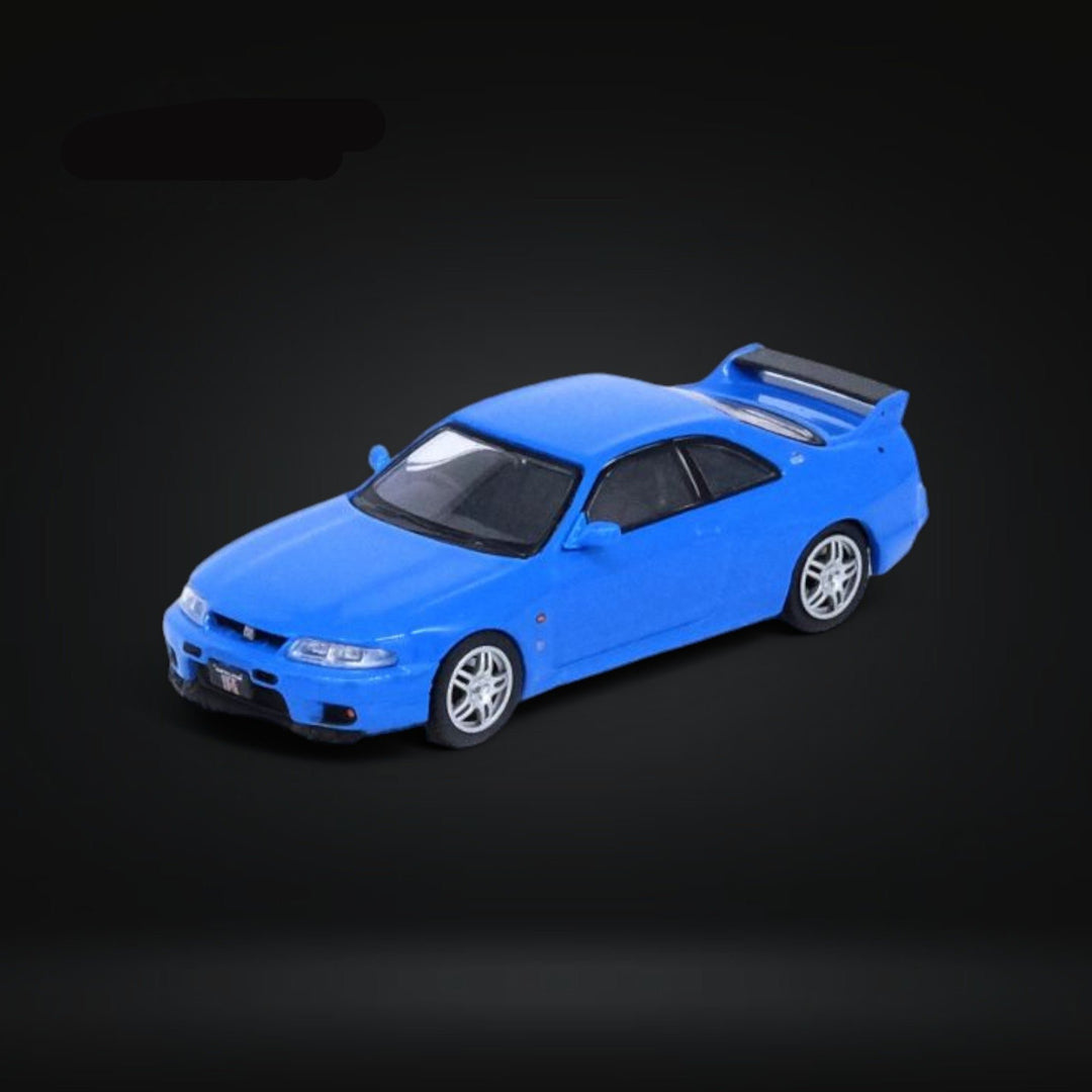 Nissan Skyline GT-R (R33) in Blue 1:64 by Inno64 Angled Drivers Side View 2