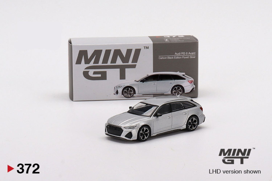 Audi RS 6 Avant Carbon Black Edition Florett Silver Limited Edition 1:64 by Mini-GT