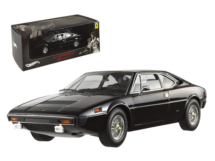 Ferrari Dino 308 GT4 Black (Elvis Presley Owned) "Elite Edition" Series 1/18 Diecast Model Car by Hot Wheels-0