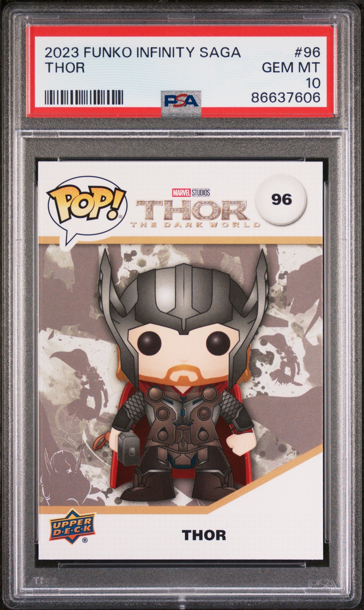 2023 UPPER DECK FUNKO POP MARVEL  THOR  #96  PSA 10