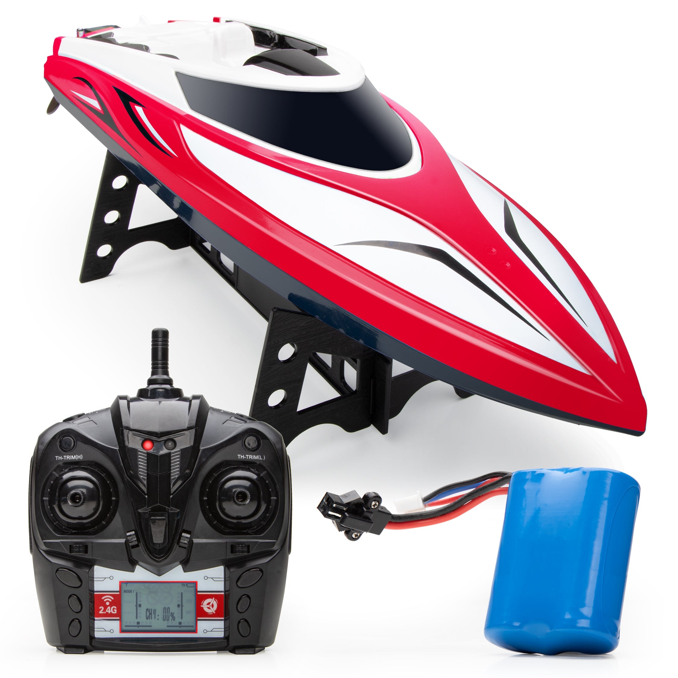 Force1 Velocity H102 Remote Control (RC) Boat - Red 2