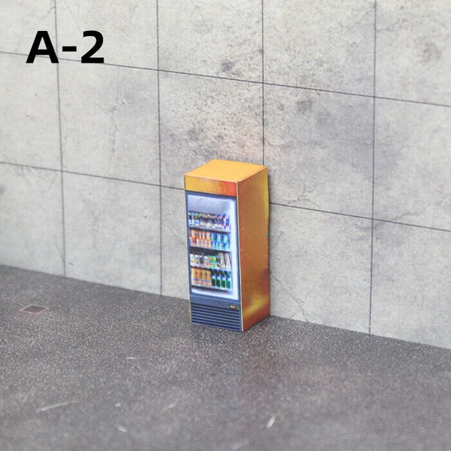 Beverage Vending Machine Cabinets for 1:64 Scale Dioramas