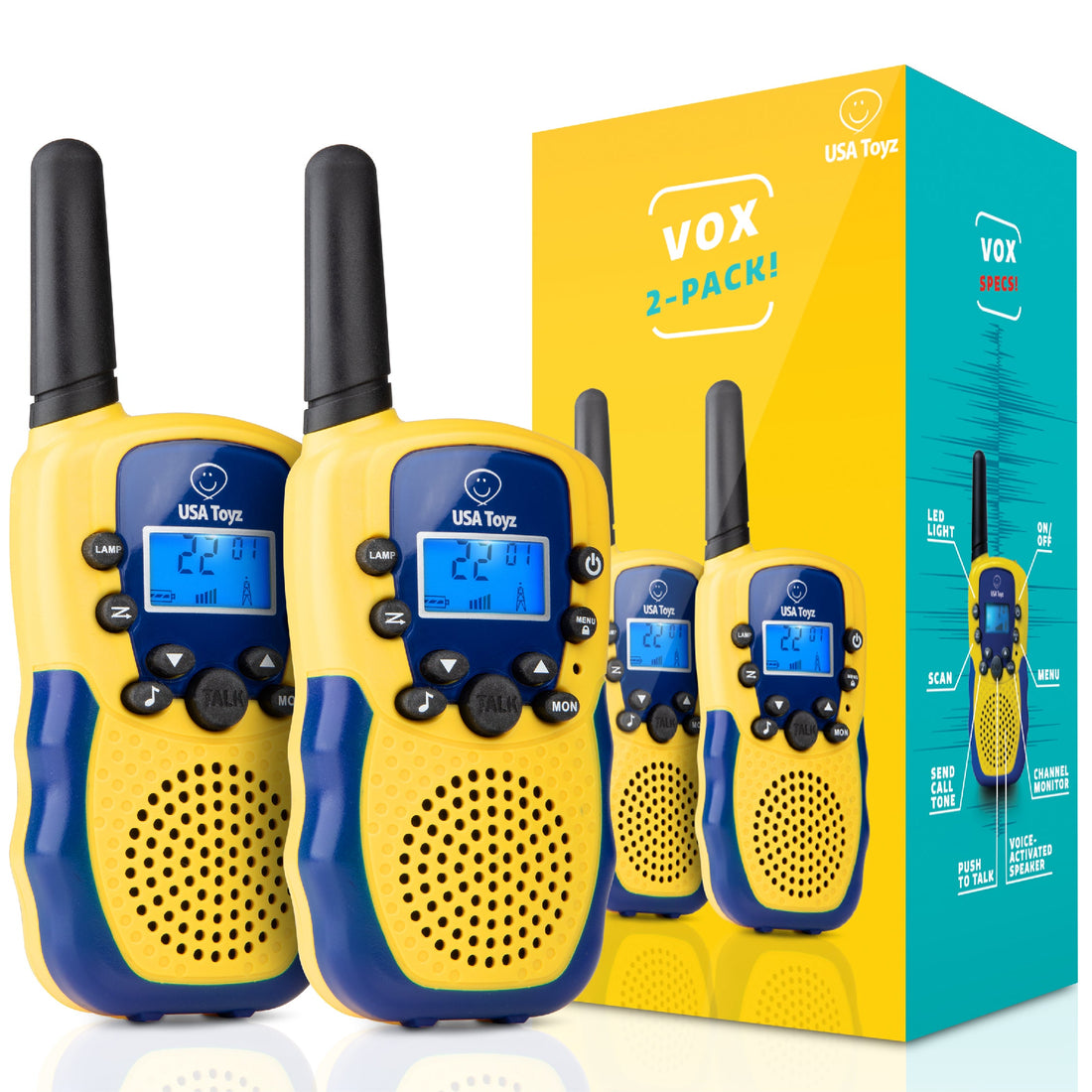 Vox Box Walkie Talkies for Kids - 2pk by USA Toyz  4