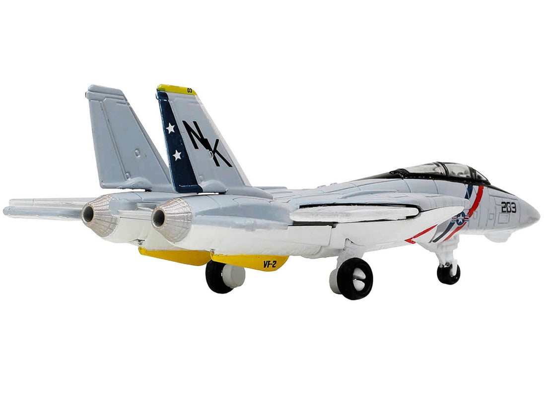 Grumman F-14 Tomcat Fighter Aircraft "VF-2 Bounty Hunters" and Section C of USS Enterprise (CVN-65) Aircraft Carrier Display Deck "Legendary F-14 Tomcat" Series 1/200 Diecast Model by Forces of Valor-1