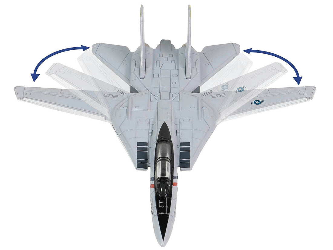 Grumman F-14 Tomcat Fighter Aircraft "VF-2 Bounty Hunters" and Section C of USS Enterprise (CVN-65) Aircraft Carrier Display Deck "Legendary F-14 Tomcat" Series 1/200 Diecast Model by Forces of Valor-2