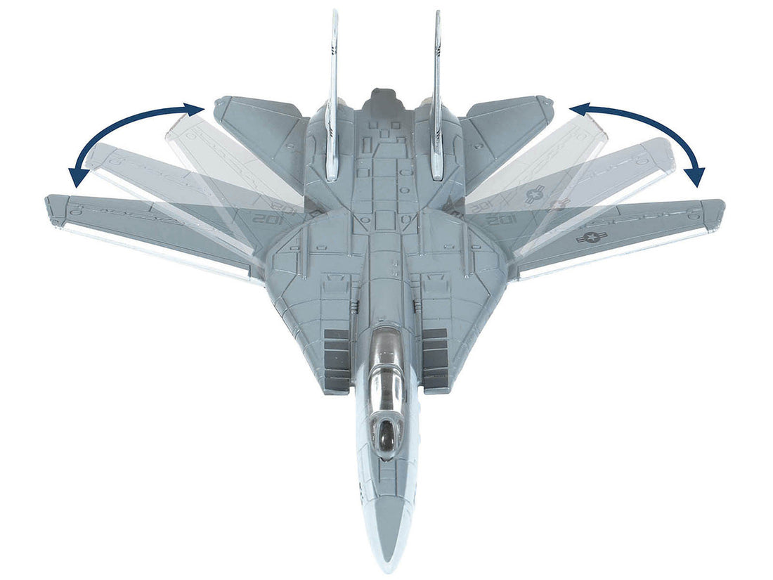 Grumman F-14 Tomcat Fighter Aircraft "VF-32 The Swordsmen" and Section D of USS Enterprise (CVN-65) Aircraft Carrier Display Deck "Legendary F-14 Tomcat" Series 1/200 Diecast Model by Forces of Valor-2