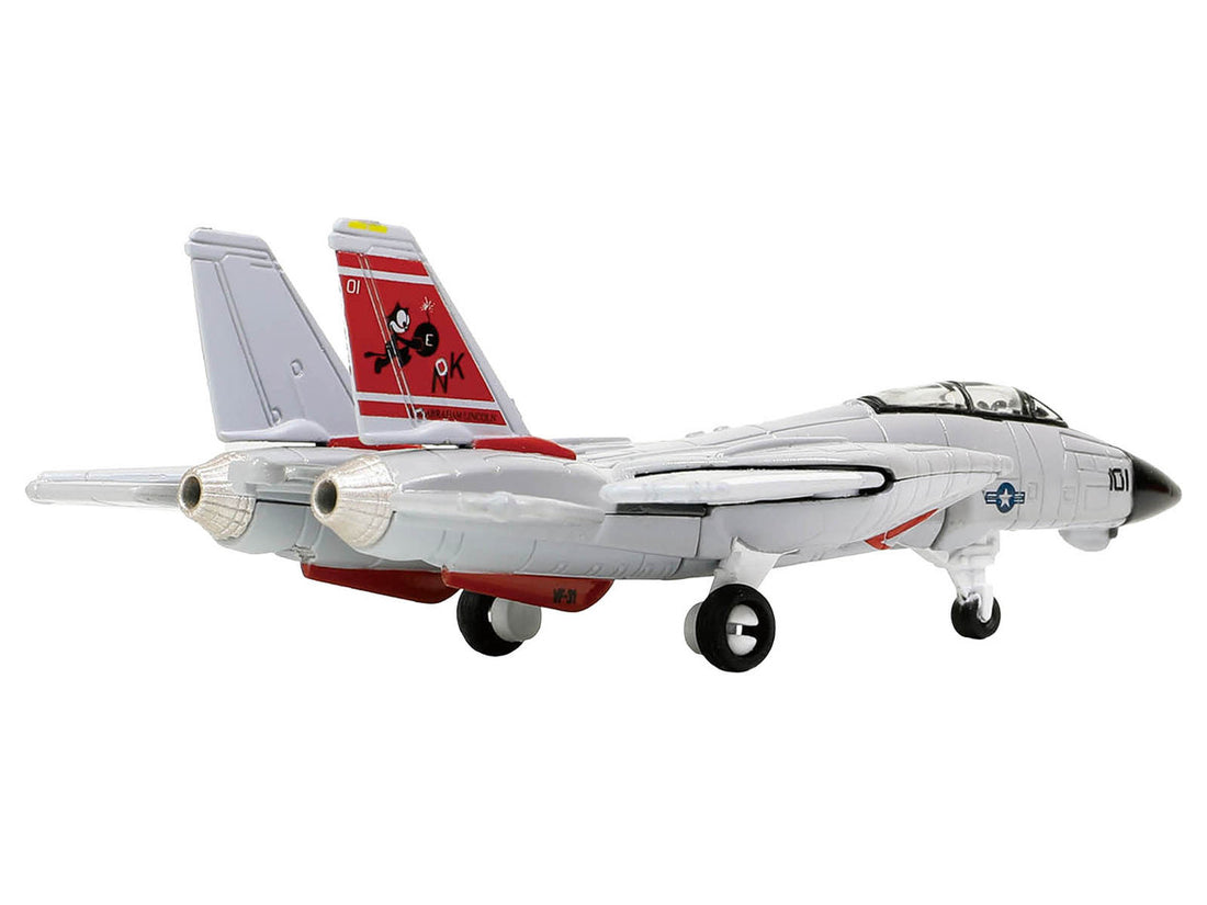 Grumman F-14A Tomcat Fighter Aircraft "VF-31 Tomcatters" and Section L of USS Enterprise (CVN-65) Aircraft Carrier Display Deck "Legendary F-14 Tomcat" Series 1/200 Diecast Model by Forces of Valor-1