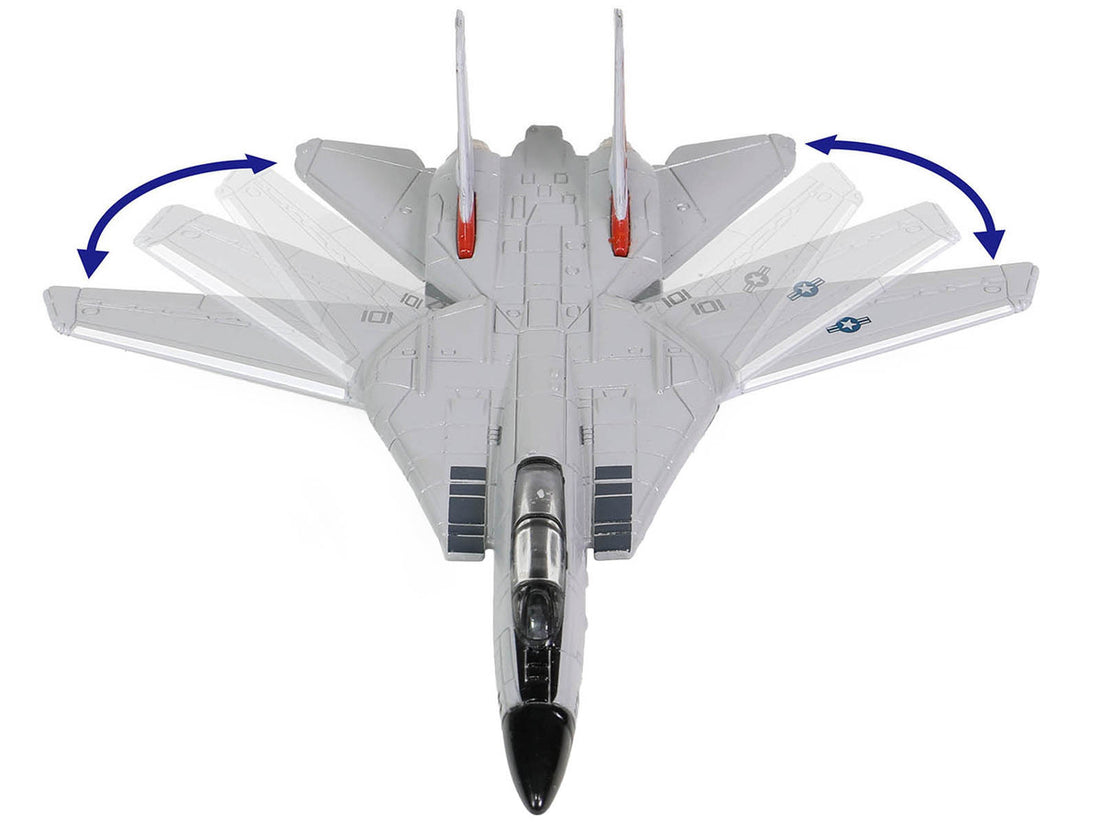 Grumman F-14A Tomcat Fighter Aircraft "VF-31 Tomcatters" and Section L of USS Enterprise (CVN-65) Aircraft Carrier Display Deck "Legendary F-14 Tomcat" Series 1/200 Diecast Model by Forces of Valor-2