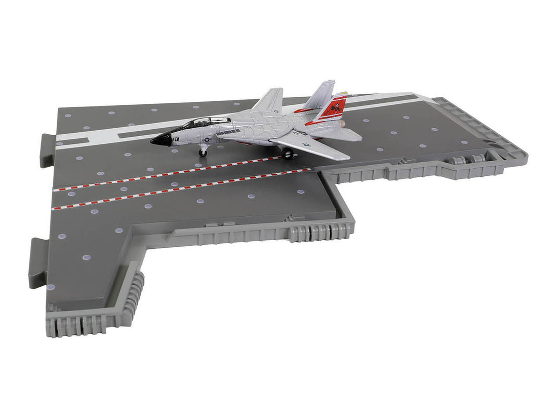 Grumman F-14A Tomcat Fighter Aircraft "VF-31 Tomcatters" and Section L of USS Enterprise (CVN-65) Aircraft Carrier Display Deck "Legendary F-14 Tomcat" Series 1/200 Diecast Model by Forces of Valor-3