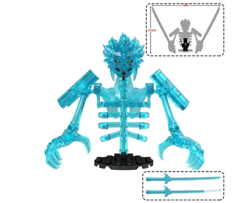 Teal Spirit Armor Warrior Custom Minifig for Lego