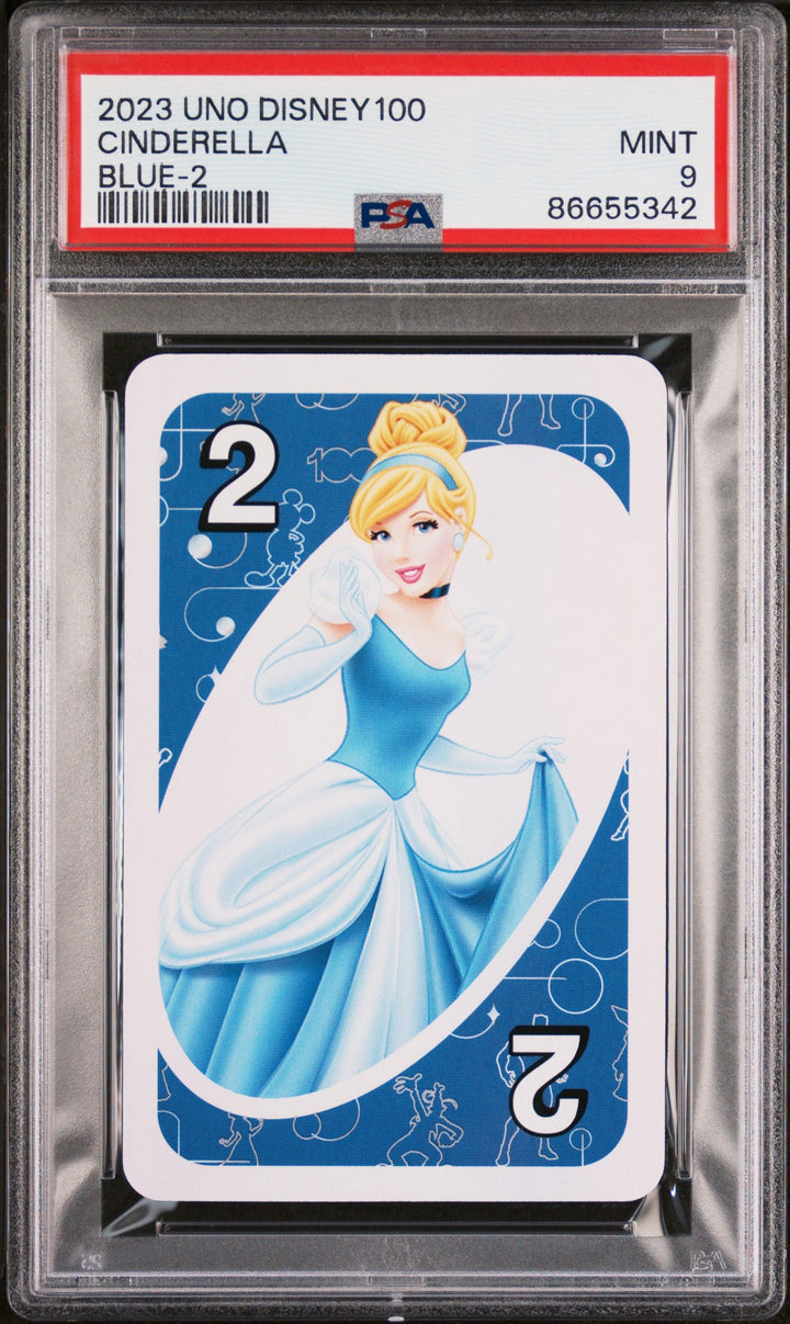 2023 UNO DISNEY 100 CINDERELLA BLUE 2 PSA 9