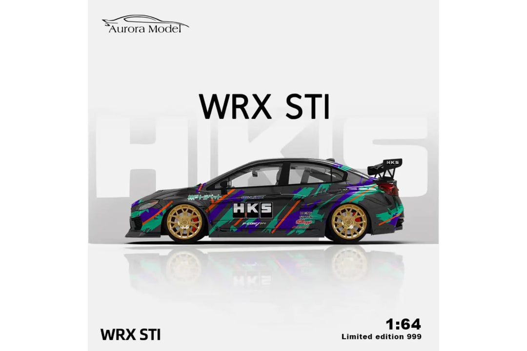 Subaru WRX STI HKS 1:64 Scale Diecast Model by Aurora Model