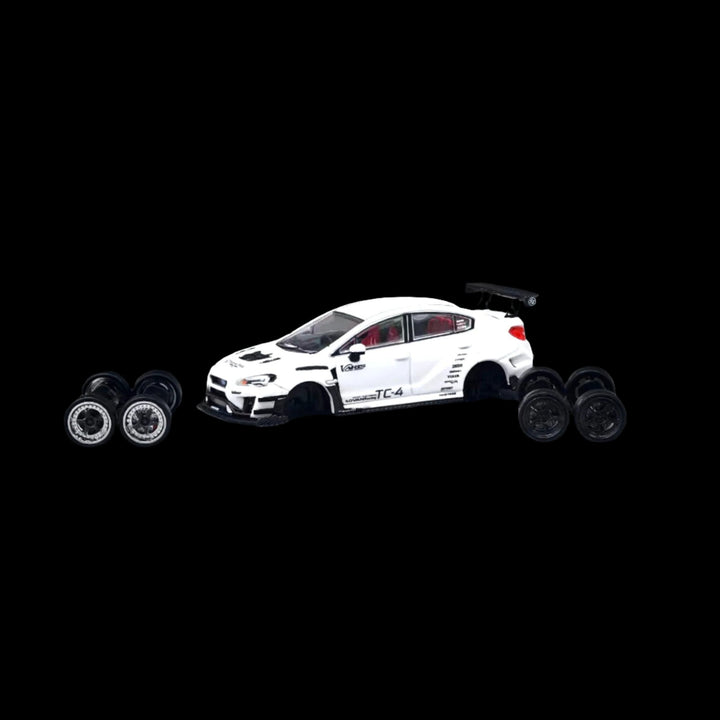 Subaru WRX S4 WideBody Kit White Varis 1:64 by CM Model CM64-WRX-02 Wheel Options