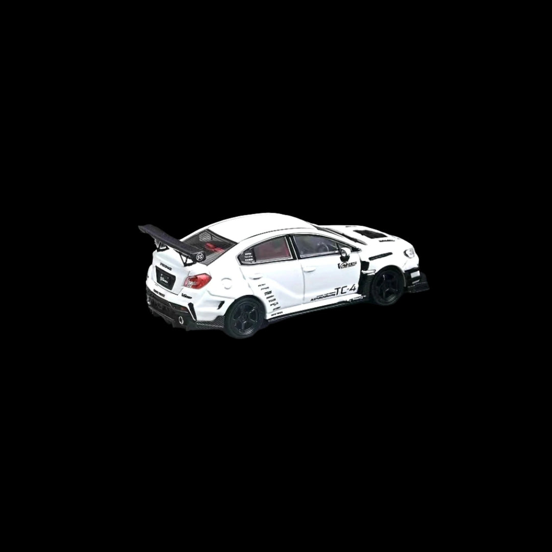 Subaru WRX S4 WideBody Kit White Varis 1:64 by CM Model CM64-WRX-02 Rear View