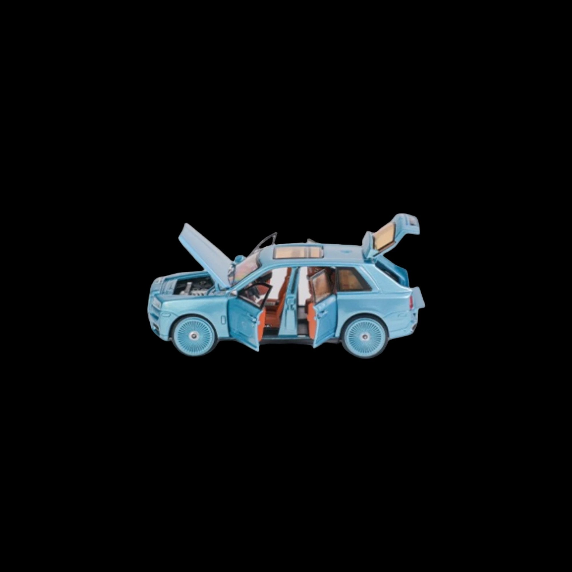 Rolls Royce Cullinan Fully Openable Diecast Sky Blue 1:64 by