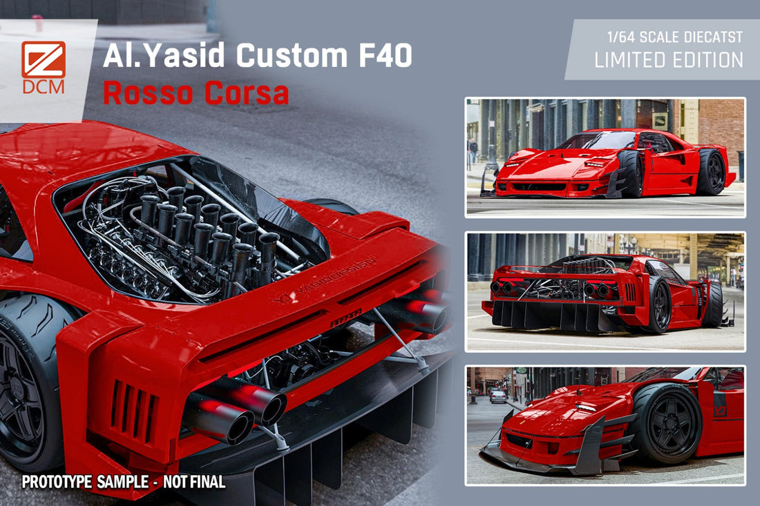 Ferrari Modified F40 AI Yasid in Rosso Corsa 1:64 by DCM