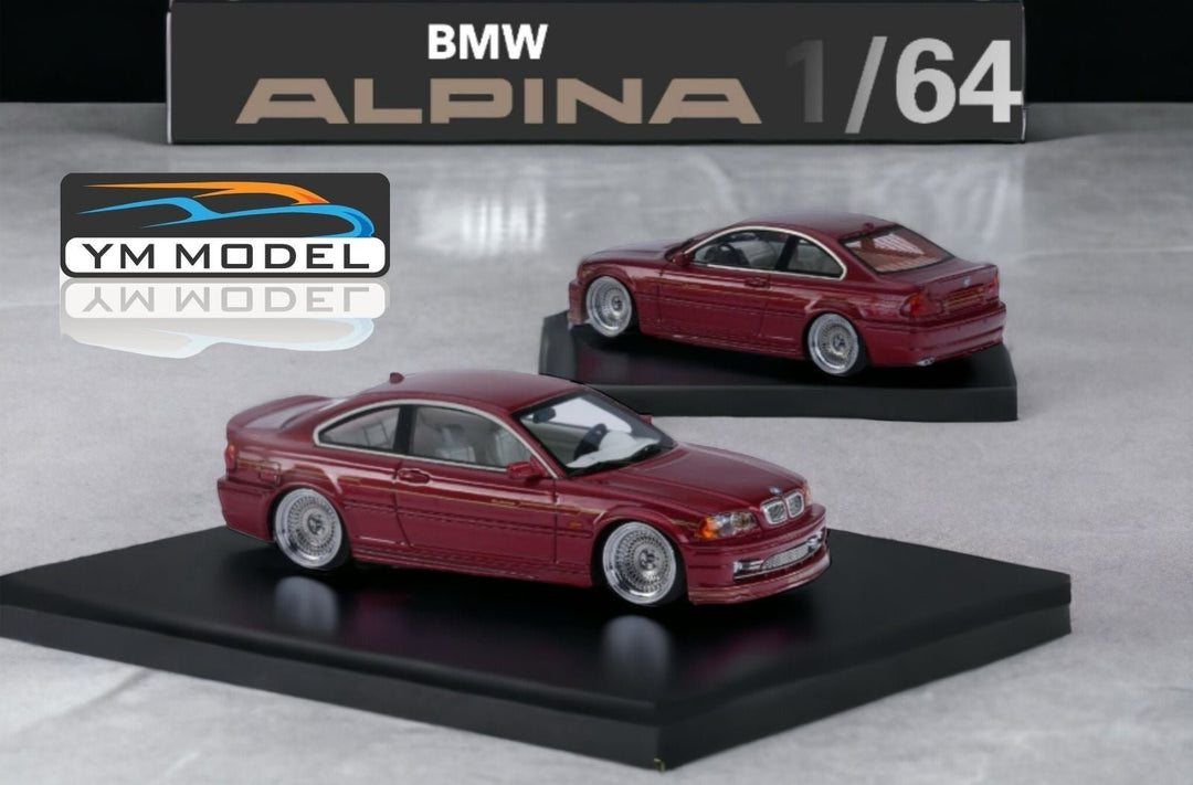 BMW E46 Alpina B3 in Deep Wine Red Limited to 249 Pcs 1:64 by YM Model x SONGS