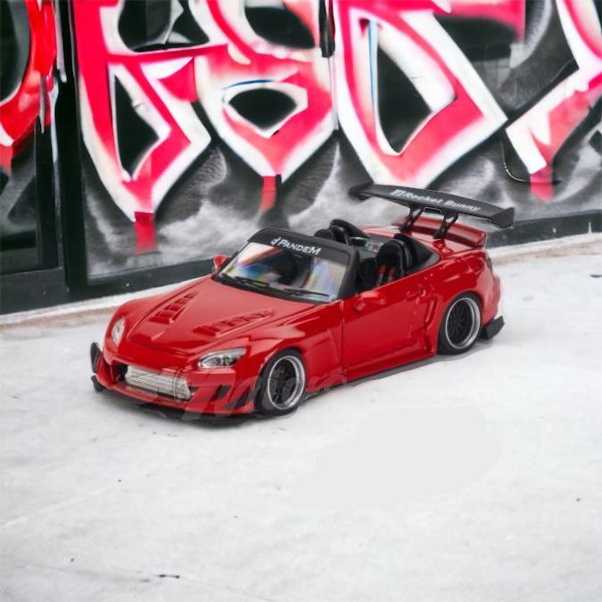 Honda S2000 Roadster Pandem Rocket Bunny Aero Kit in Red 1:64 by Microturbo