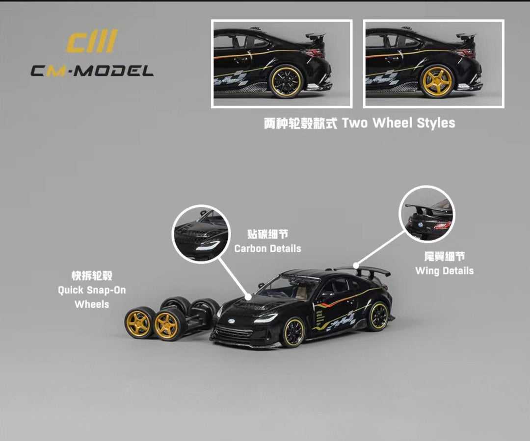 Subaru BRZ Varis BRZ ARISING-1 in Black 1:64 by CM Model CM64-BRZ-02 