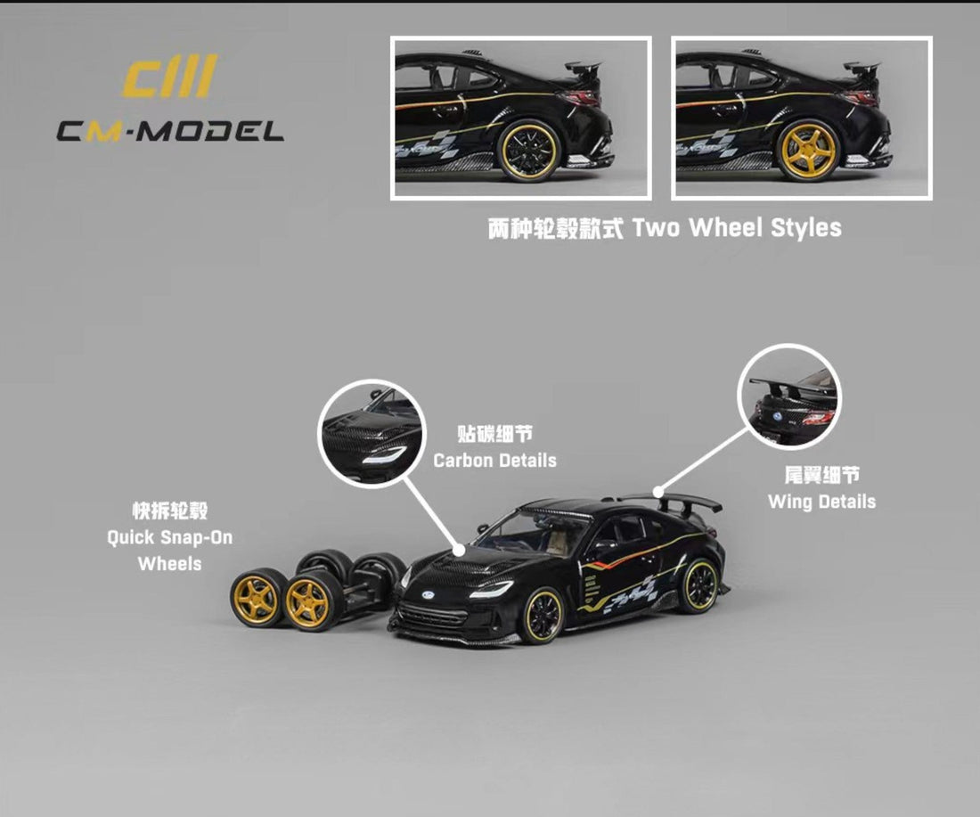 Subaru BRZ Varis BRZ ARISING-1 in Black 1:64 by CM Model CM64-BRZ-02 