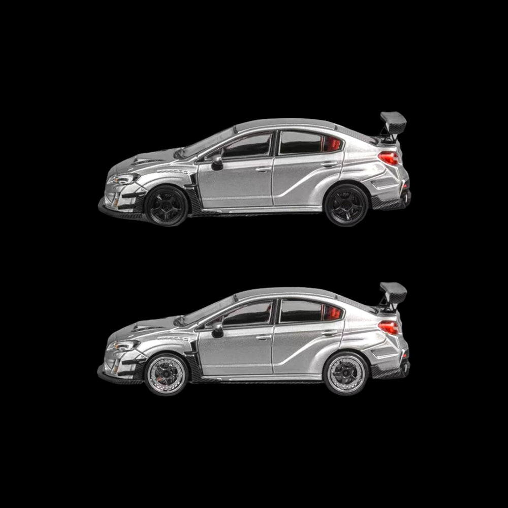 Subaru WRX STI Varis Widebody in Silver 1:64 by CM Model CM64-STI-04 Wheel Options