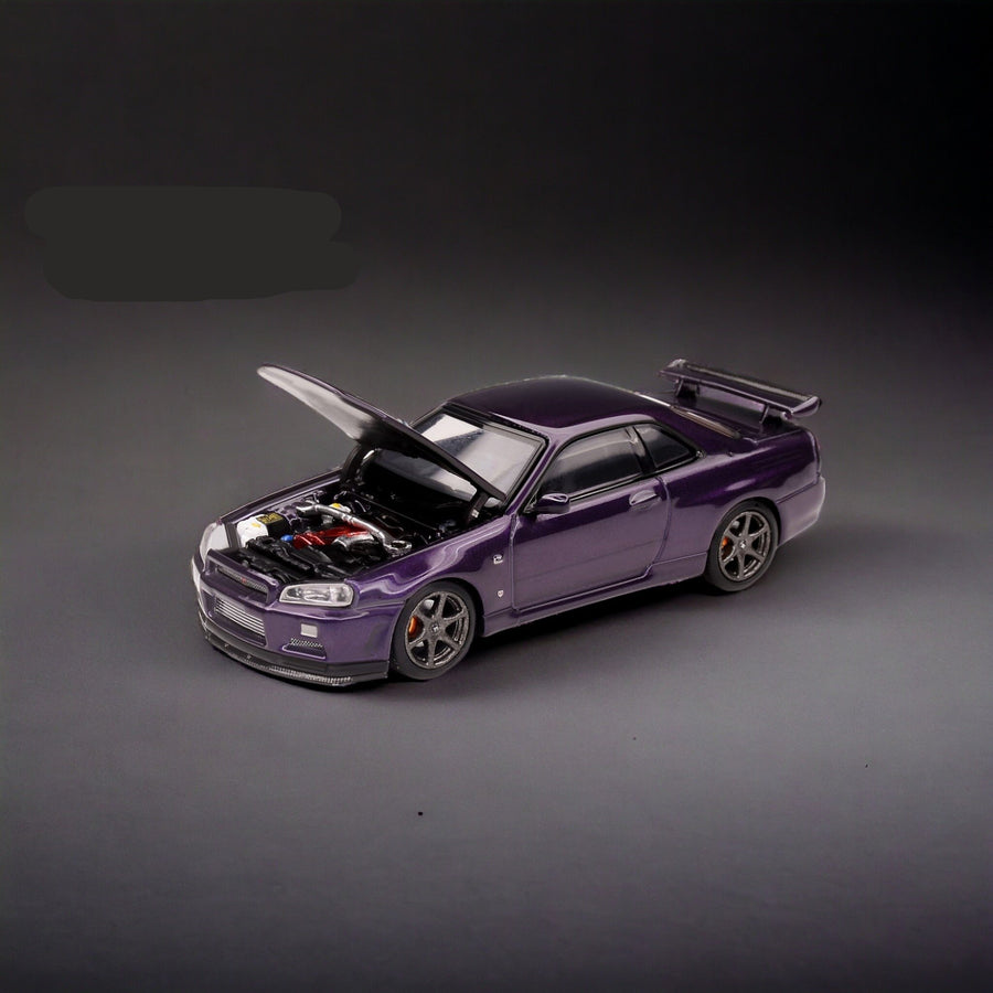 Nissan Skyline GT-R R34 Z-Tune Midnight Purple 1:64 by MOTORHELIX