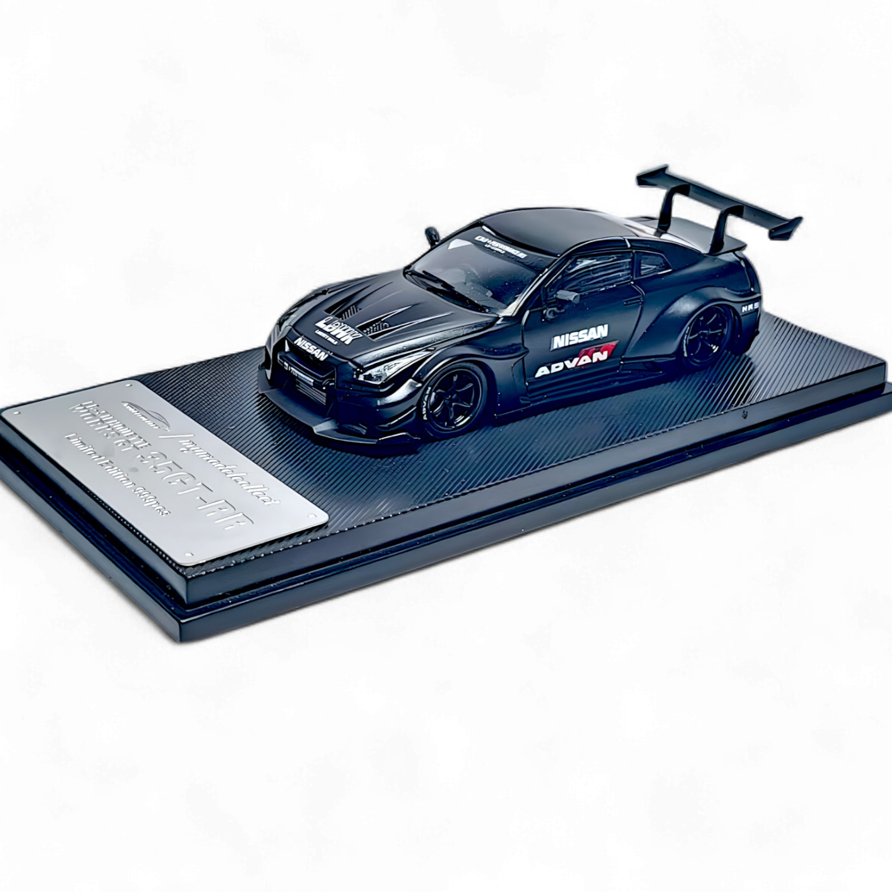 Nissan Skyline R35 GTR GT - Matte Black Advan Liberty Walk (LB) 1:64 by MC