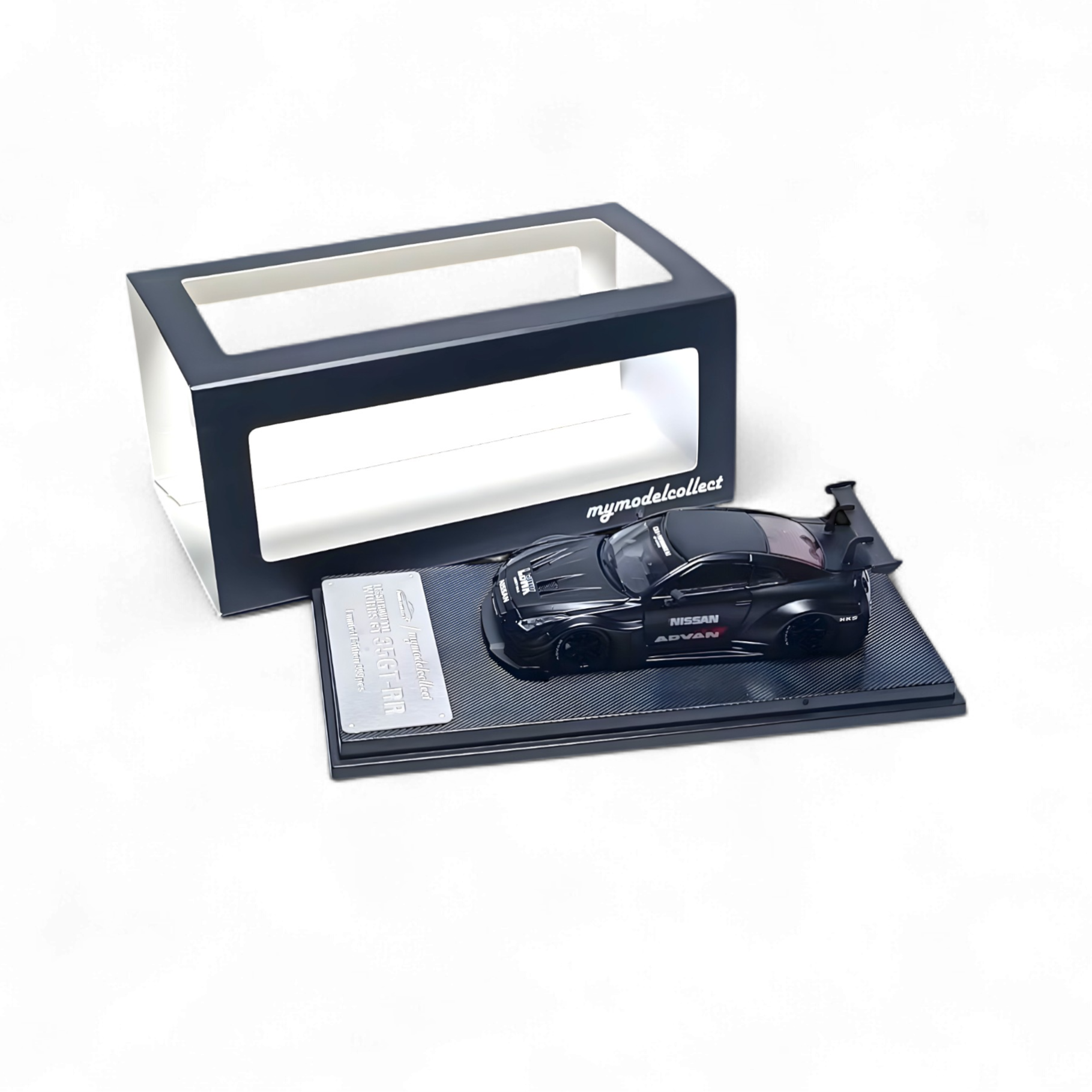 Nissan Skyline R35 GTR GT - Matte Black Advan Liberty Walk (LB) 1:64 by MC 2