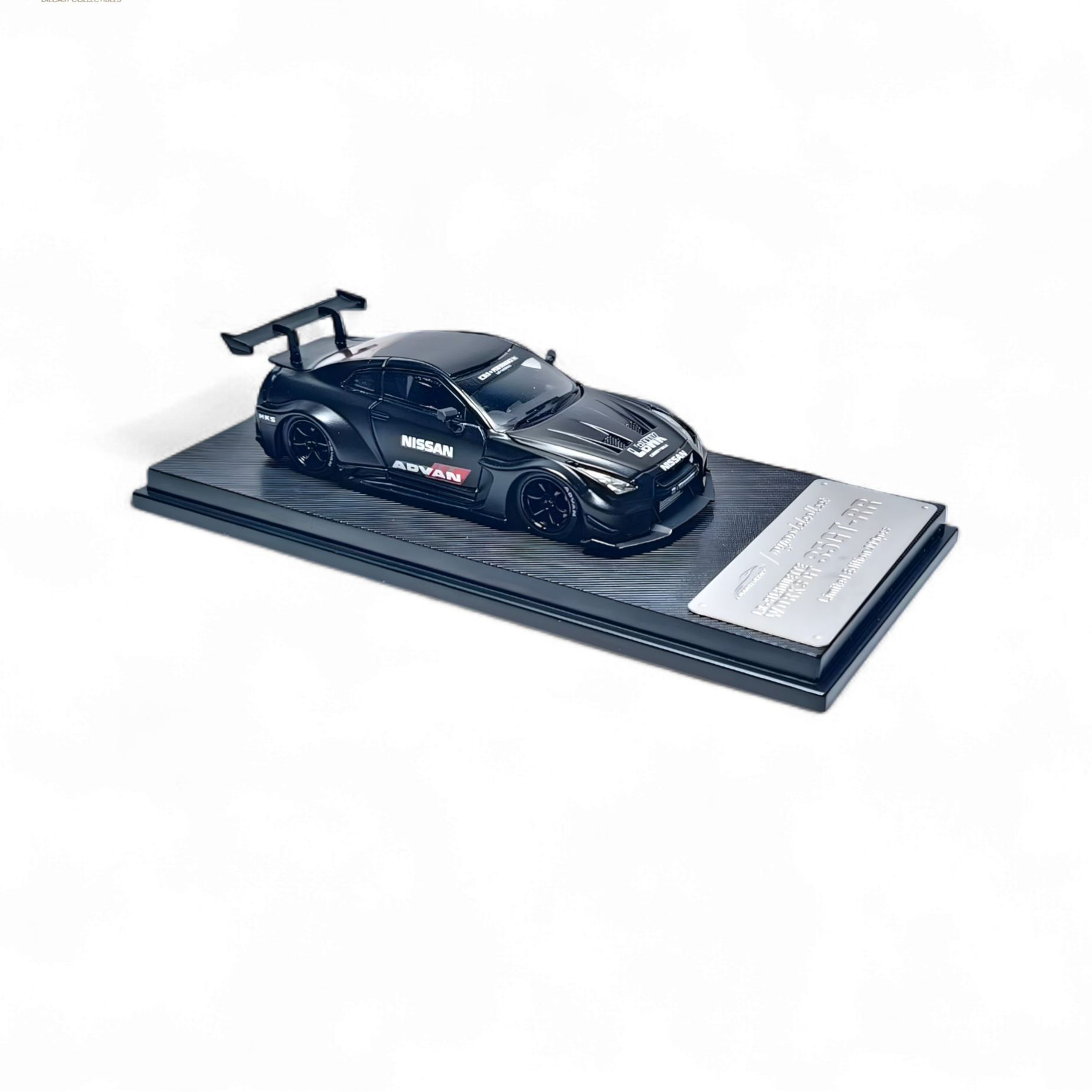 Nissan Skyline R35 GTR GT - Matte Black Advan Liberty Walk (LB) 1:64 by MC 5