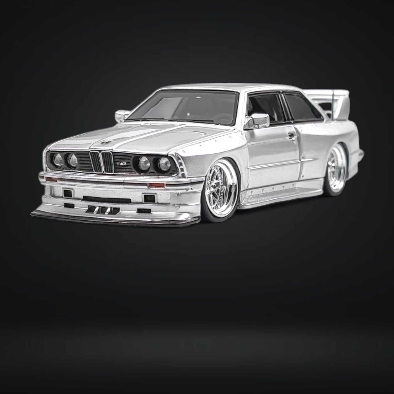 BMW E30 Wide-Body Resin Model Silver 1:64 by N & A Models 3
