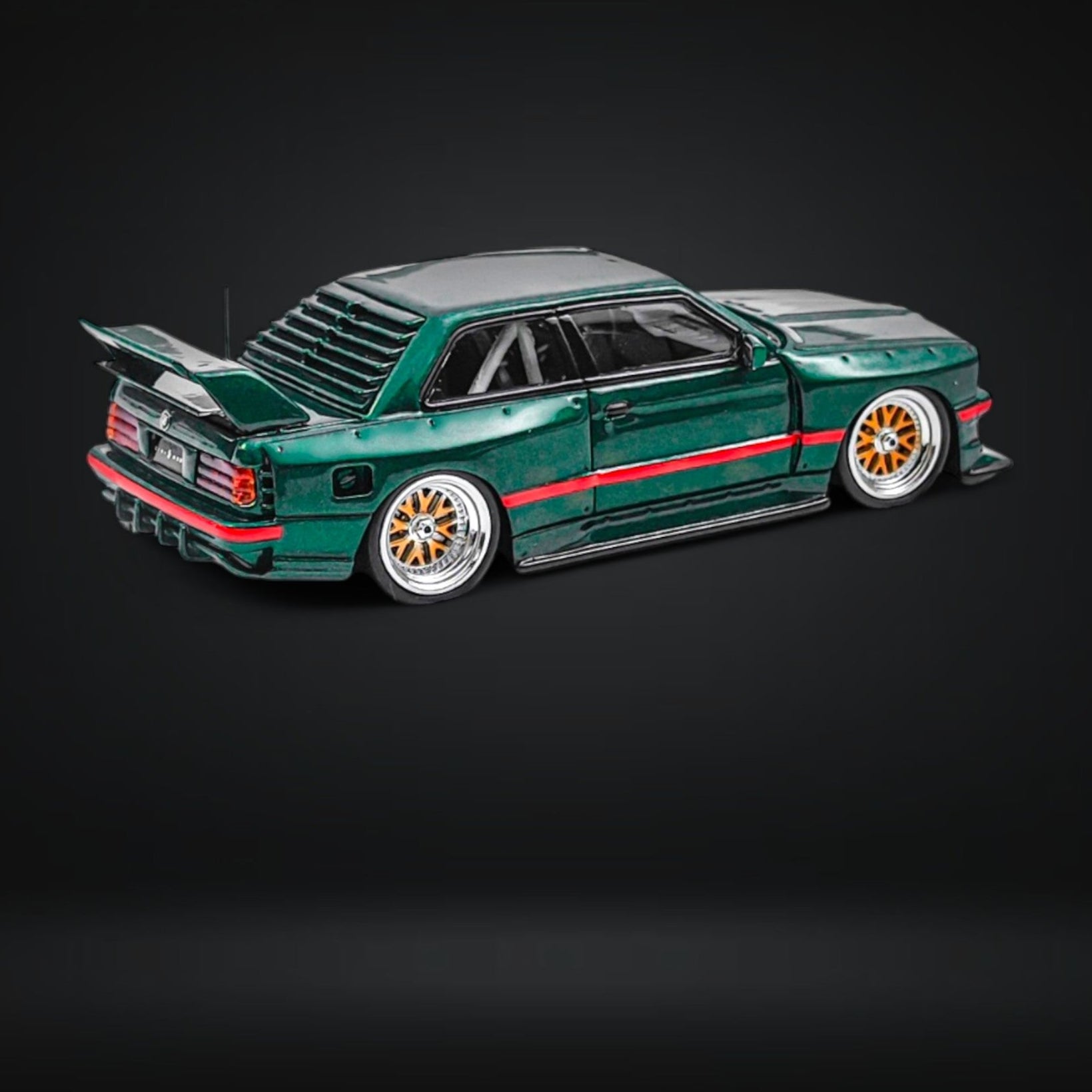 BMW E30 Wide-Body Resin Model Green 1:64 by N & A Models 3
