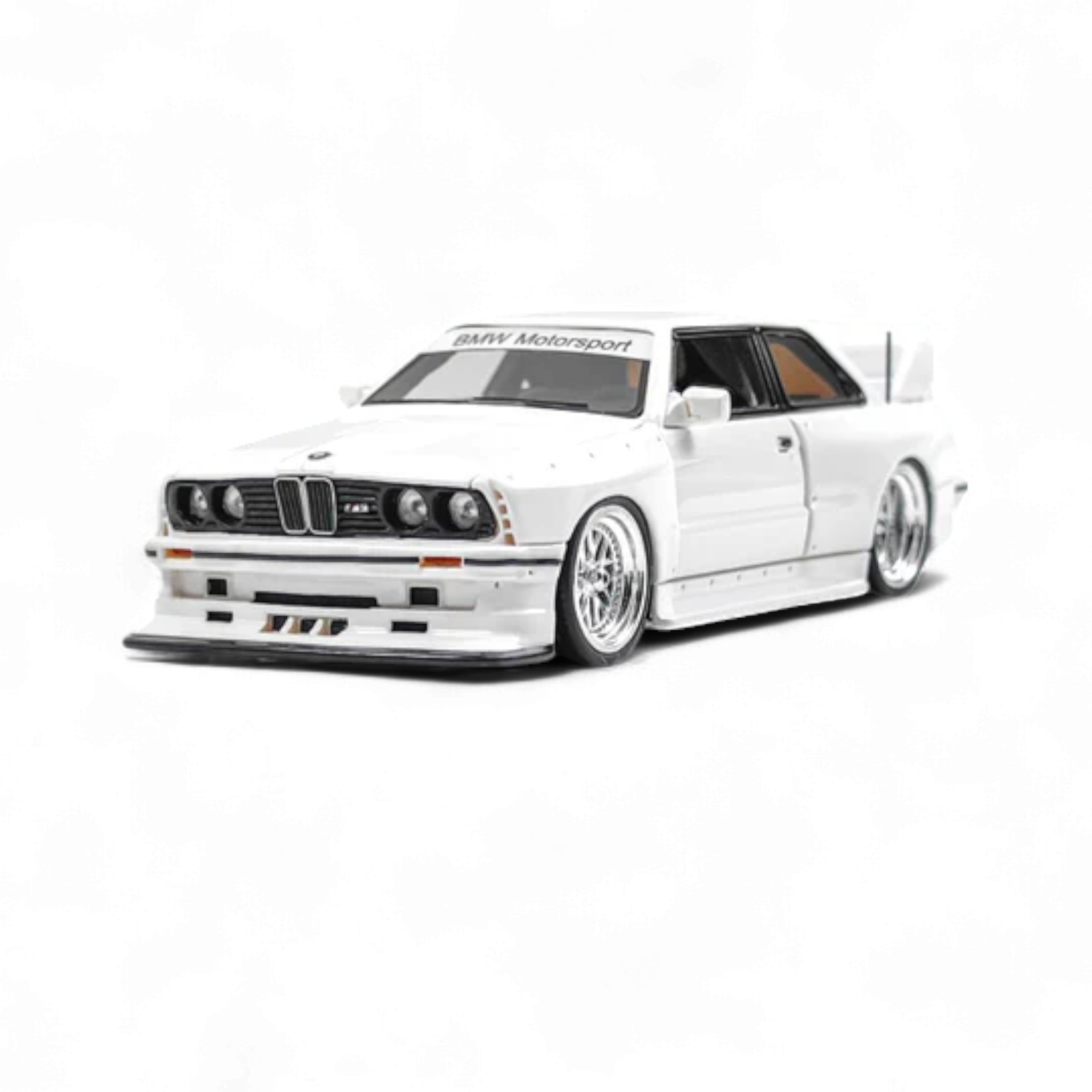 BMW E30 Wide-Body Resin Model White 1:64 by N & A Models