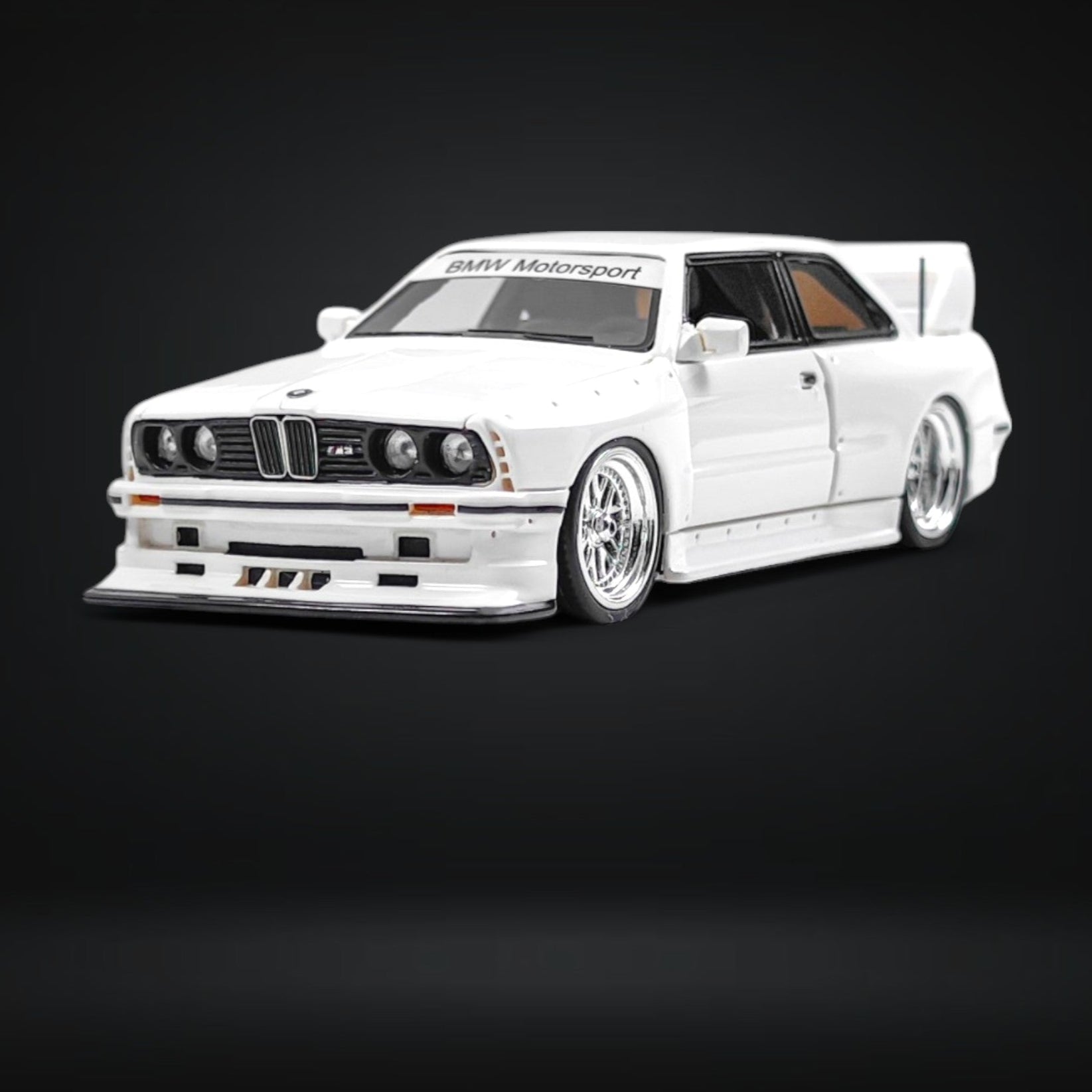 BMW E30 Wide-Body Resin Model White 1:64 by N & A Models 2