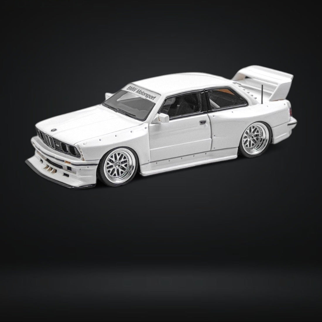 BMW E30 Wide-Body Resin Model White 1:64 by N & A Models 4