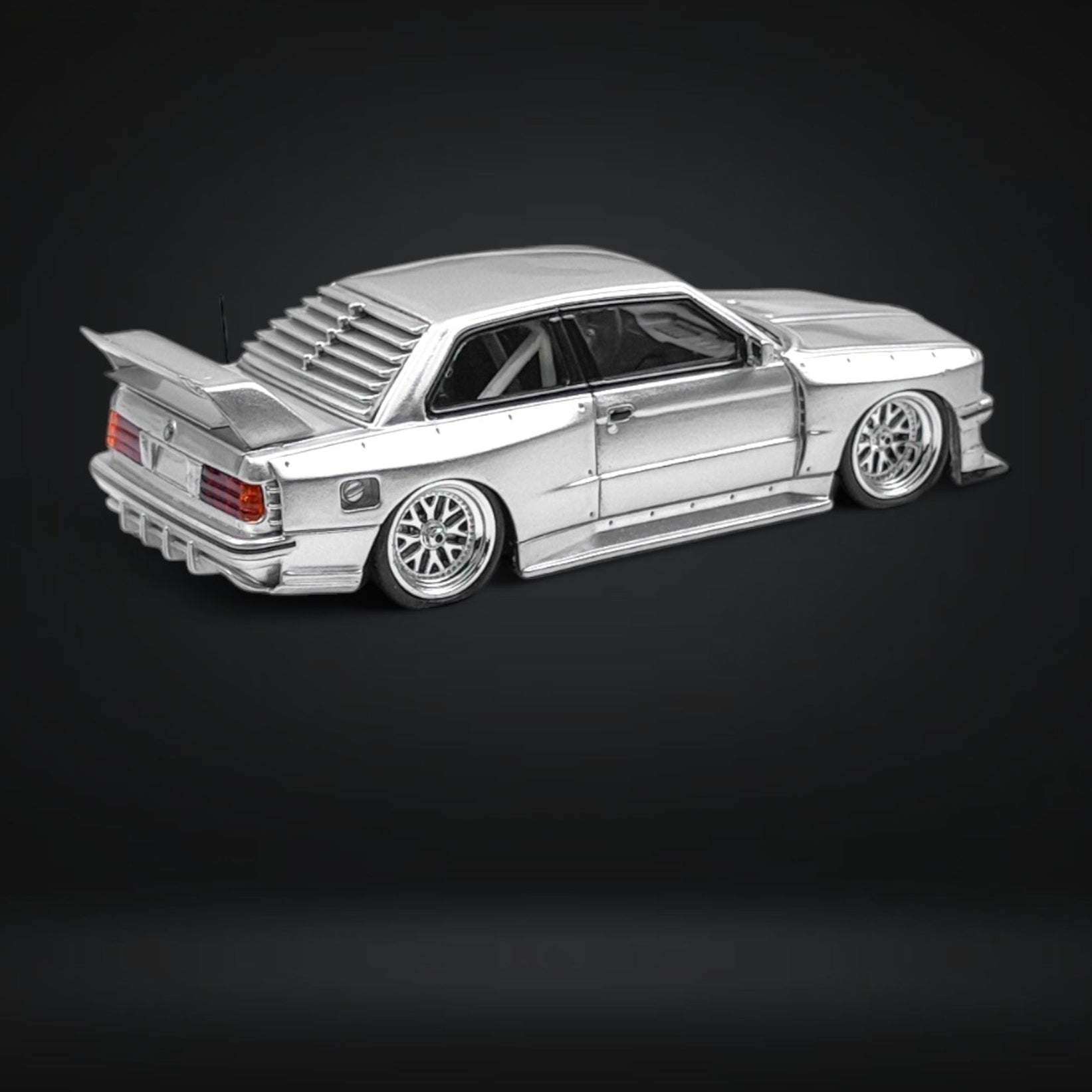 BMW E30 Wide-Body Resin Model Silver 1:64 by N & A Models 4