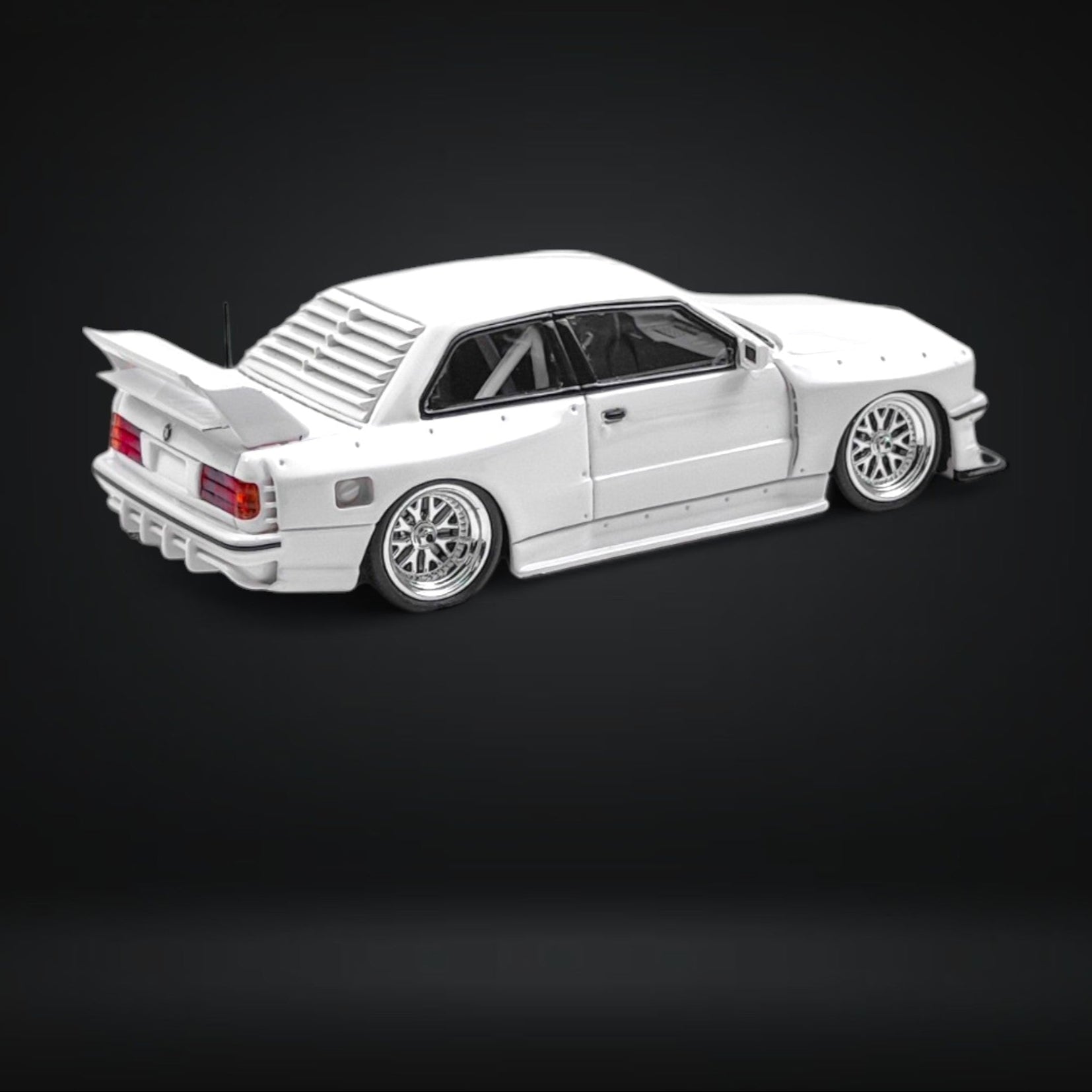 BMW E30 Wide-Body Resin Model White 1:64 by N & A Models 5