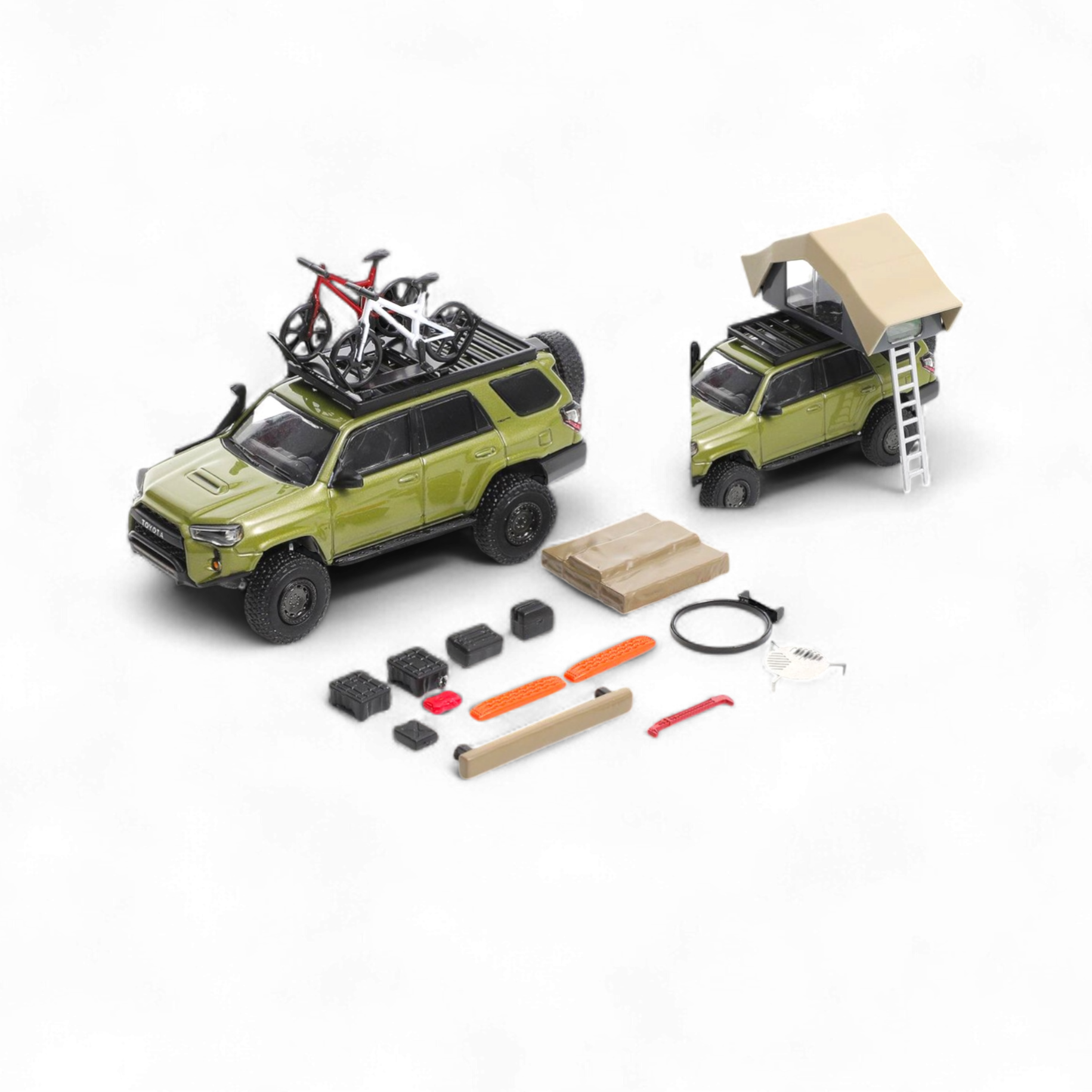 Toyota Super Overlord Light Modified Version 4 Runner - Olive Green 1:64 by GCD 