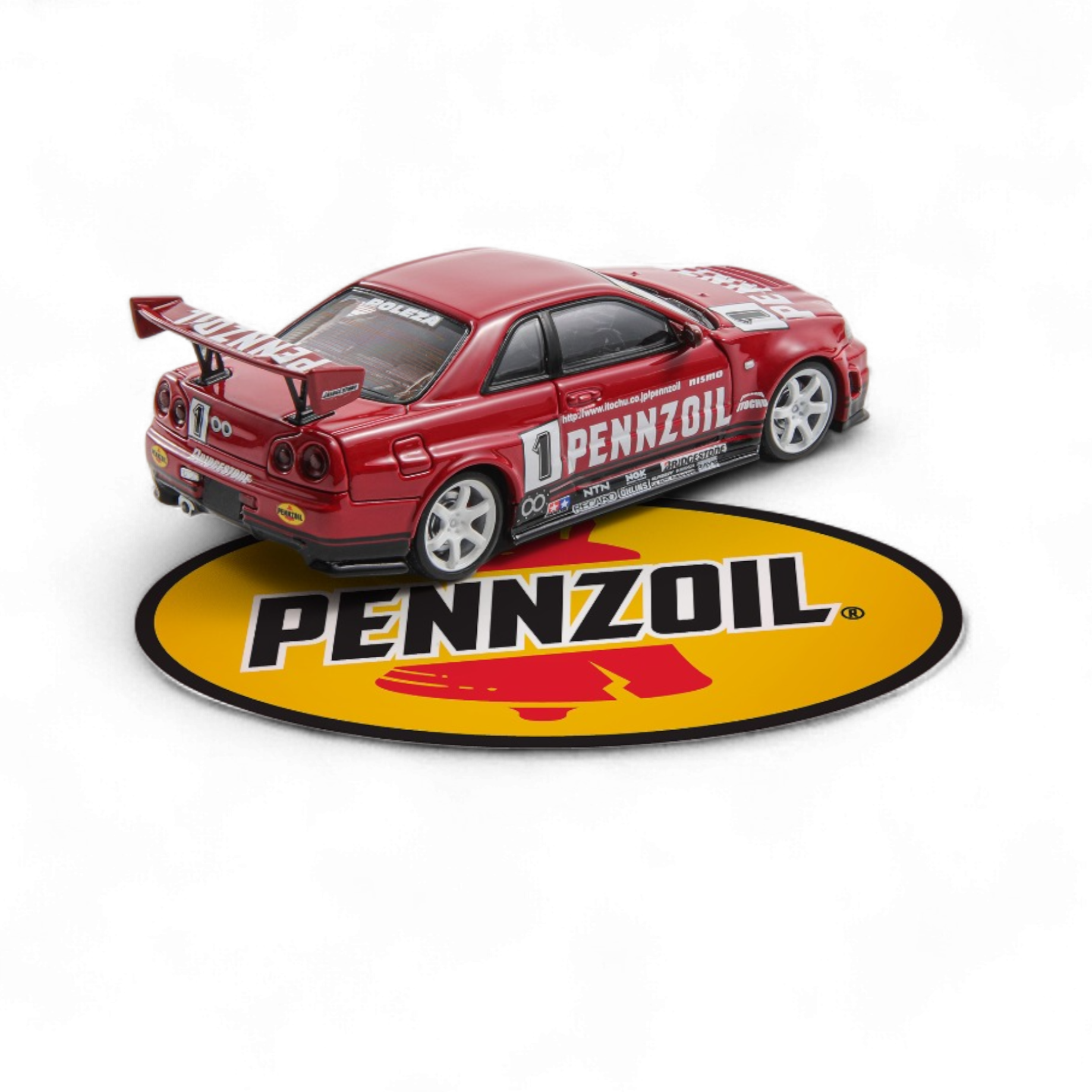 Nissan Skyline GT-R R34 Nismo Z-Tune Pennzoil #1 – Red (Foshan AIT Exhibition Edition) by Fast Speed FS 1:64 2