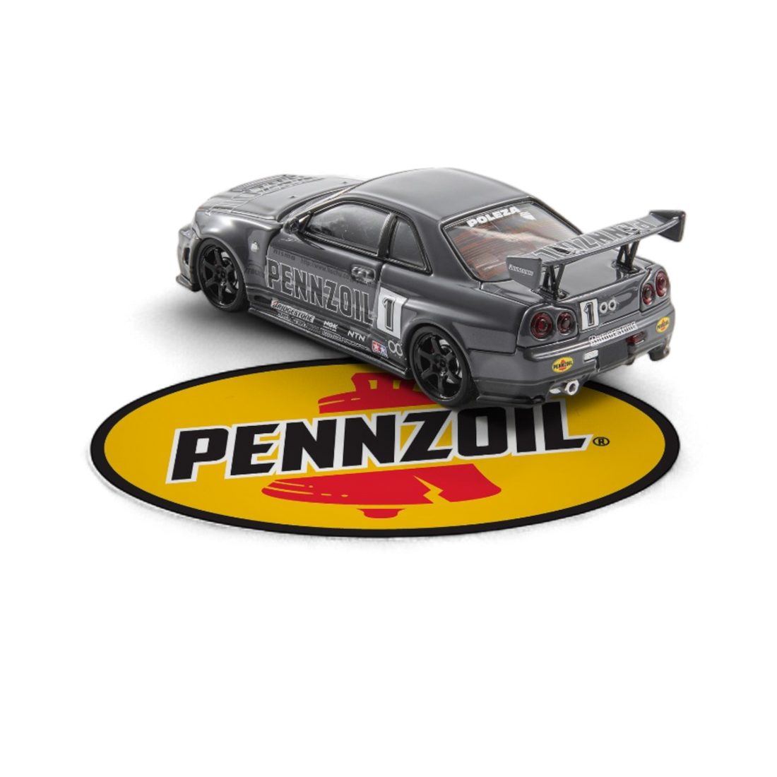 Nissan Skyline GT-R R34 Nismo Z-Tune Pennzoil #1 – Grey (Foshan AIT Exhibition Edition) by Fast Speed FS 1:64  3