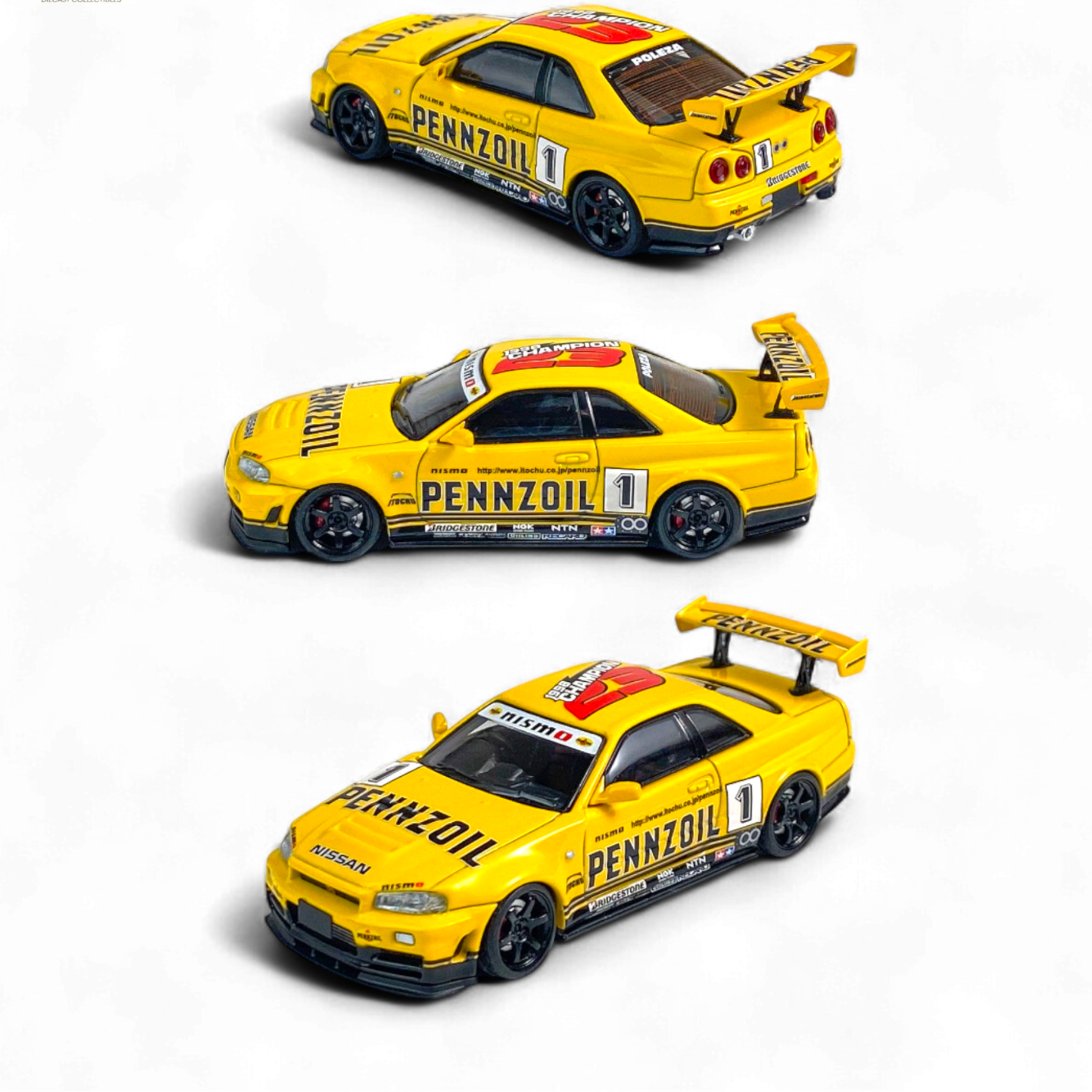 Nissan Skyline GT-R R34 Nismo Z-Tune Pennzoil #1 – Yellow by Fast Speed FS 1:64