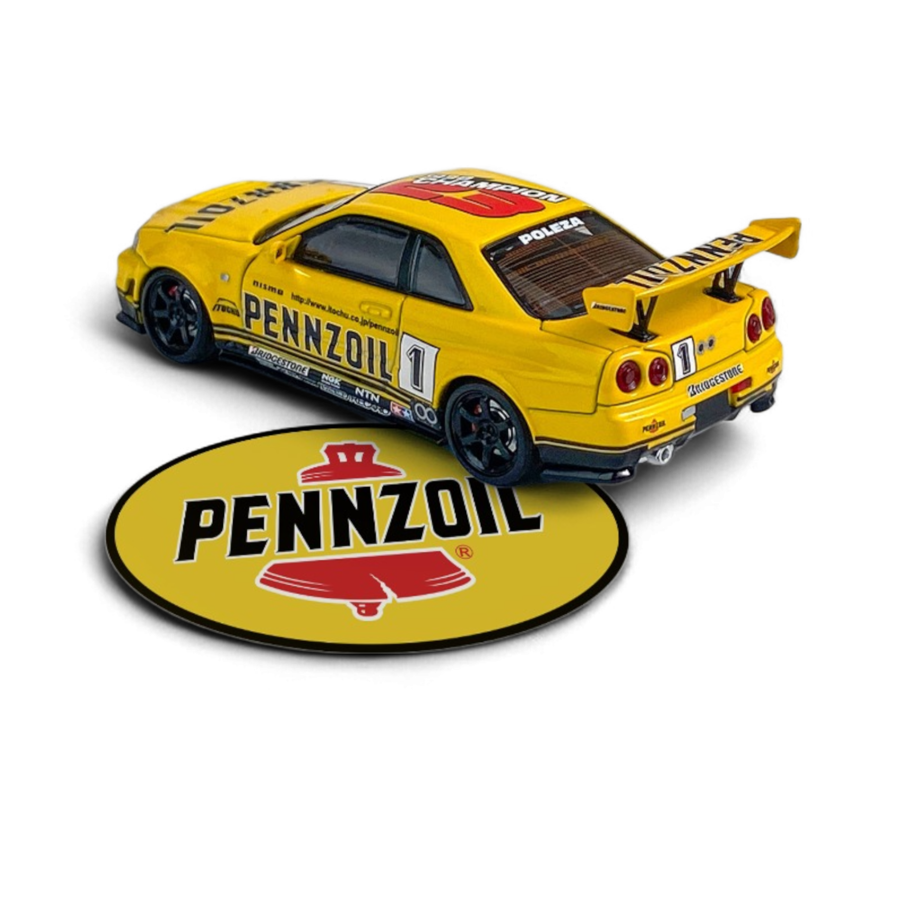 Nissan Skyline GT-R R34 Nismo Z-Tune Pennzoil #1 – Yellow by Fast Speed FS 1:64 4
