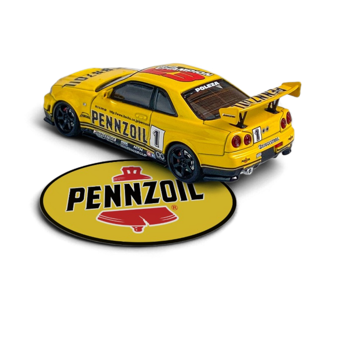 Nissan Skyline GT-R R34 Nismo Z-Tune Pennzoil #1 – Yellow by Fast Speed FS 1:64 4