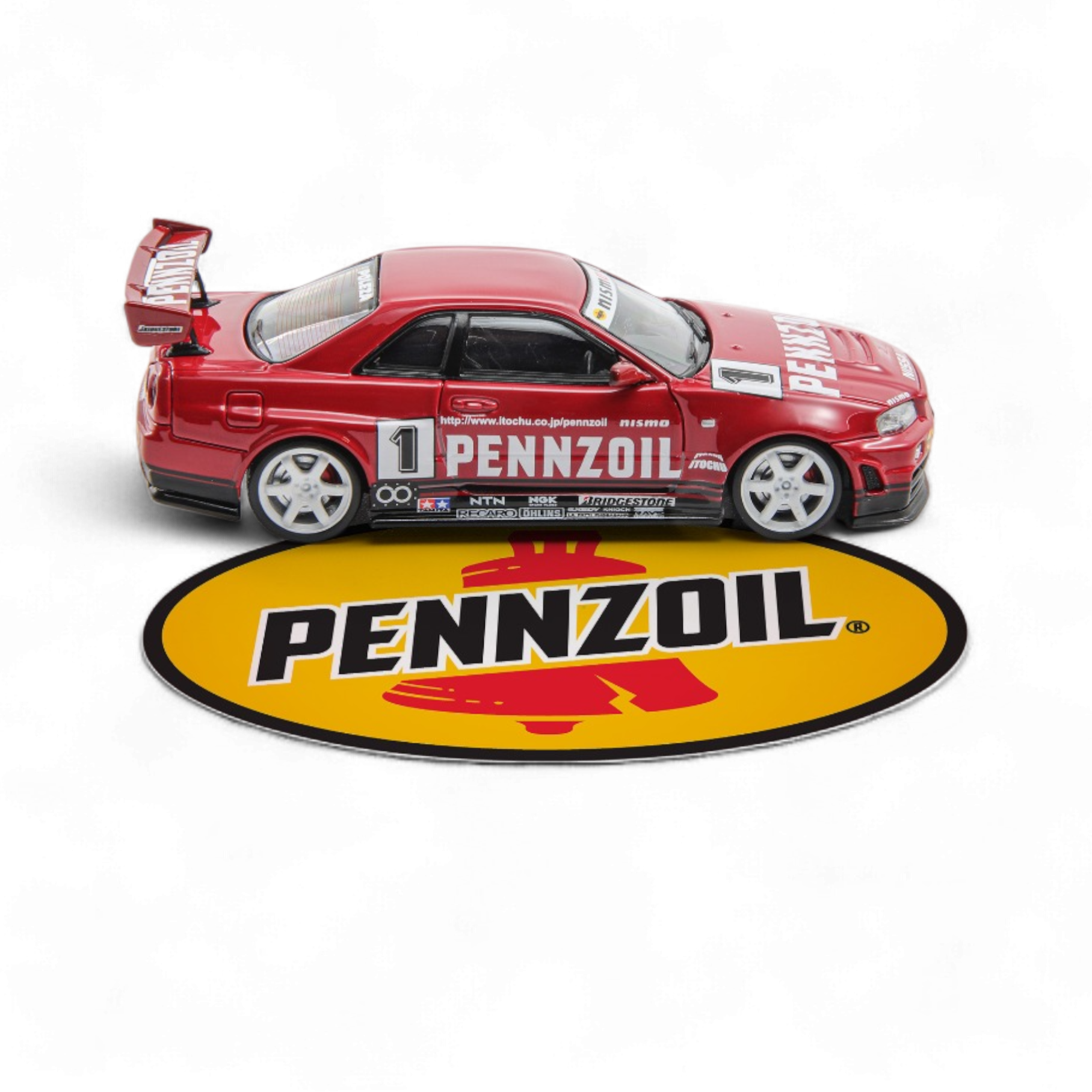 Nissan Skyline GT-R R34 Nismo Z-Tune Pennzoil #1 – Red (Foshan AIT Exhibition Edition) by Fast Speed FS 1:64 4