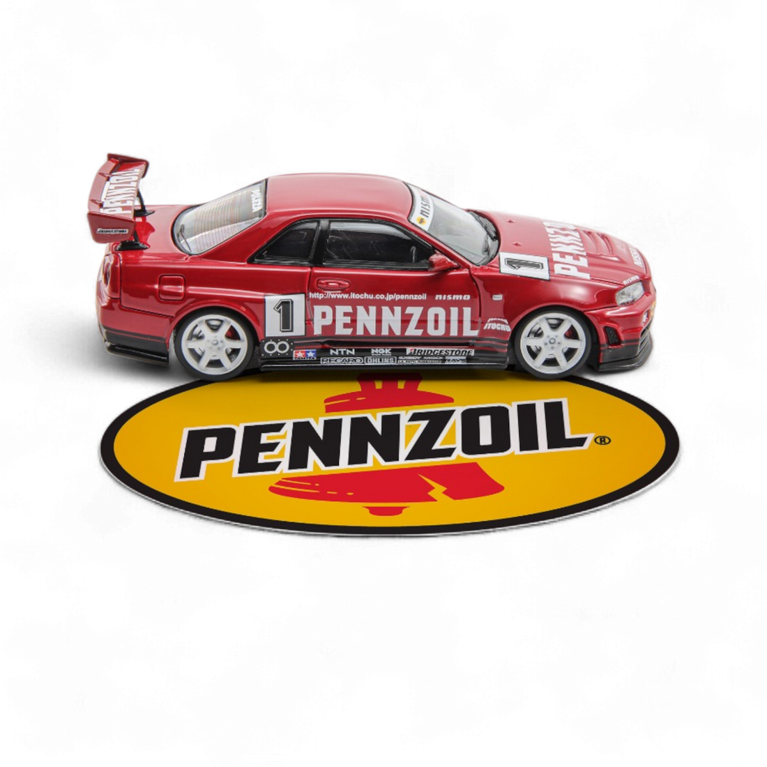 Nissan Skyline GT-R R34 Nismo Z-Tune Pennzoil #1 – Red (Foshan AIT Exhibition Edition) by Fast Speed FS 1:64 4