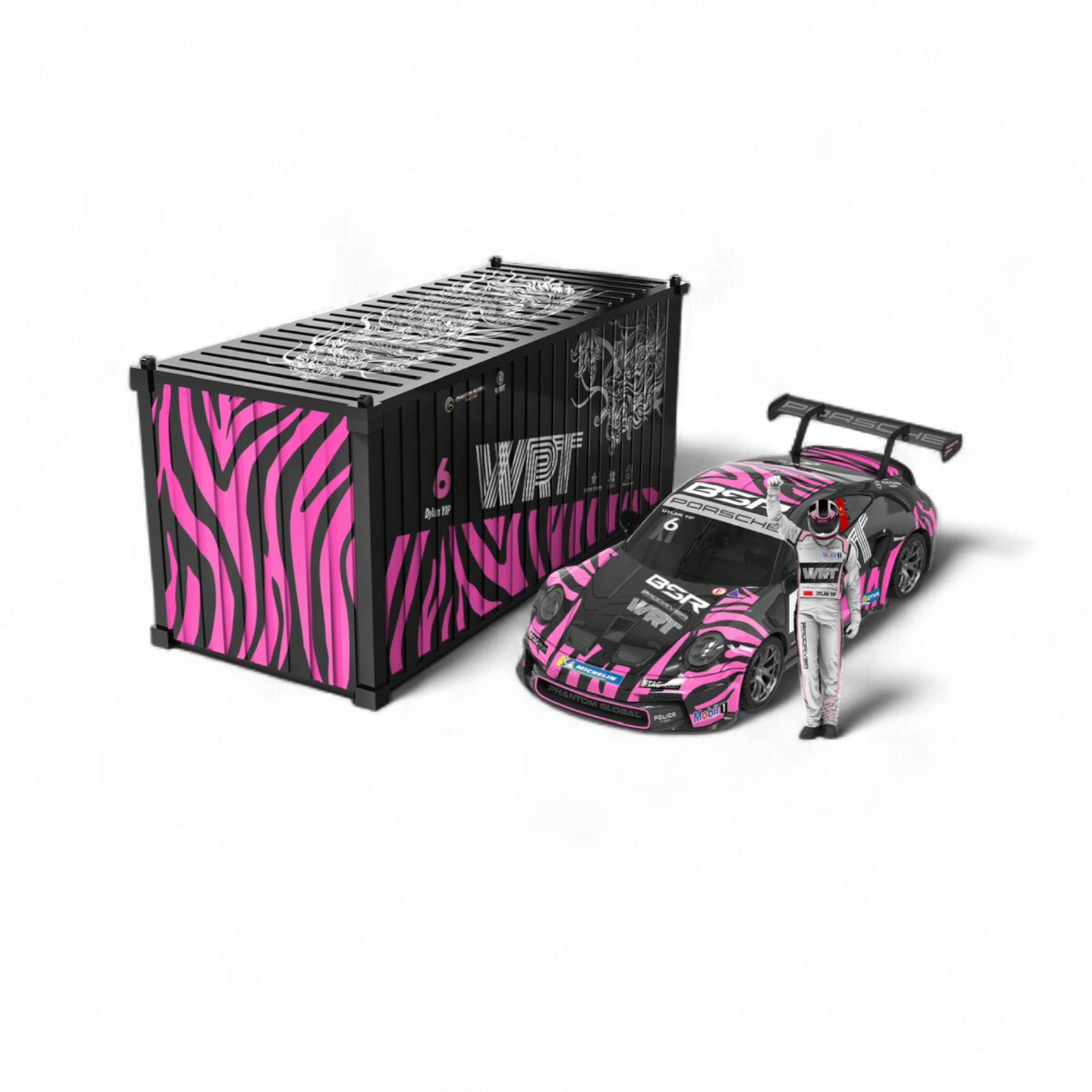 Porsche 911 GT3 Carrera Cup Container Set 1:64 by ModernArt & WRT 6