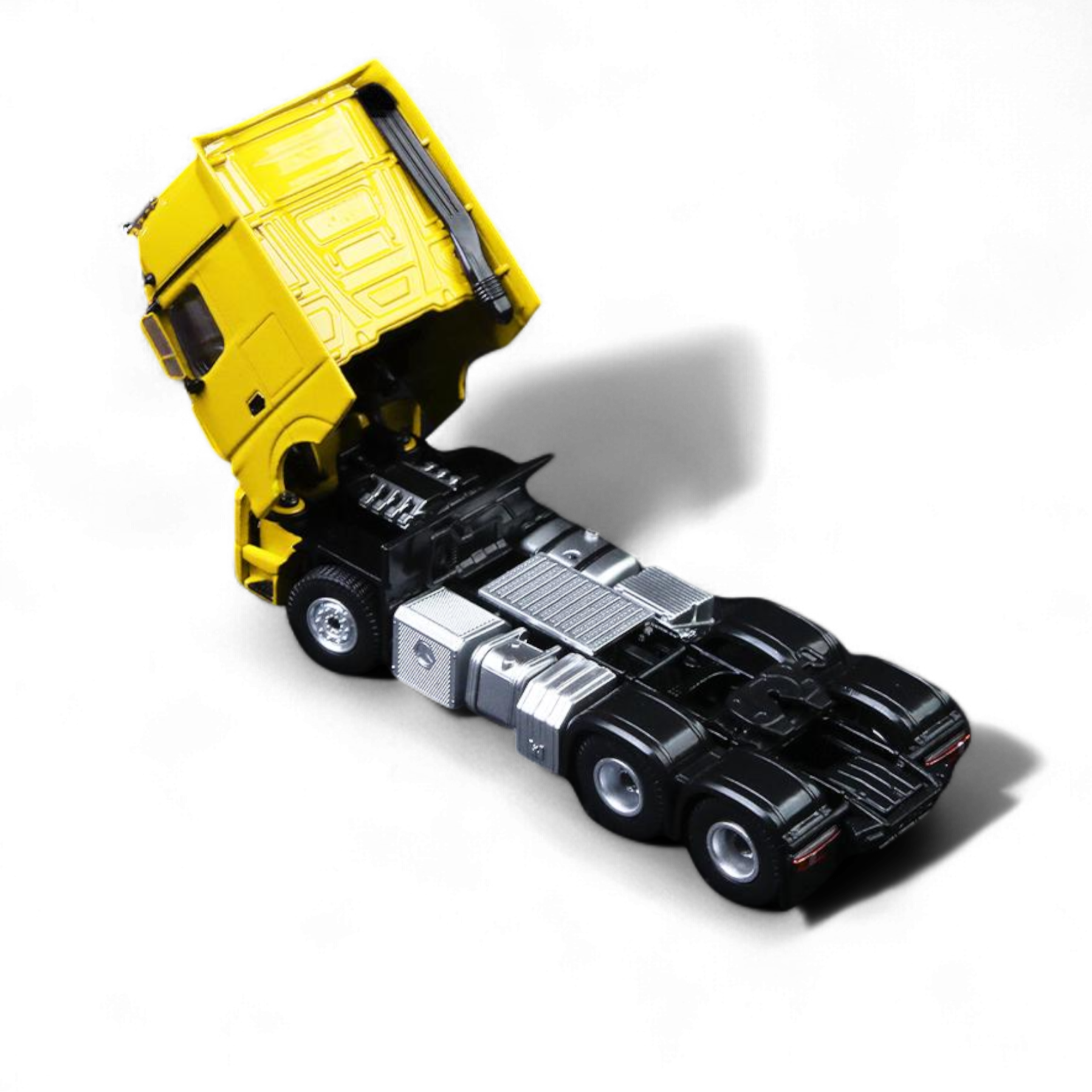 BENZ FLATBED TRANSPORT VEHICLE - Yellow 1/64 by TimeMicro & Perka  4