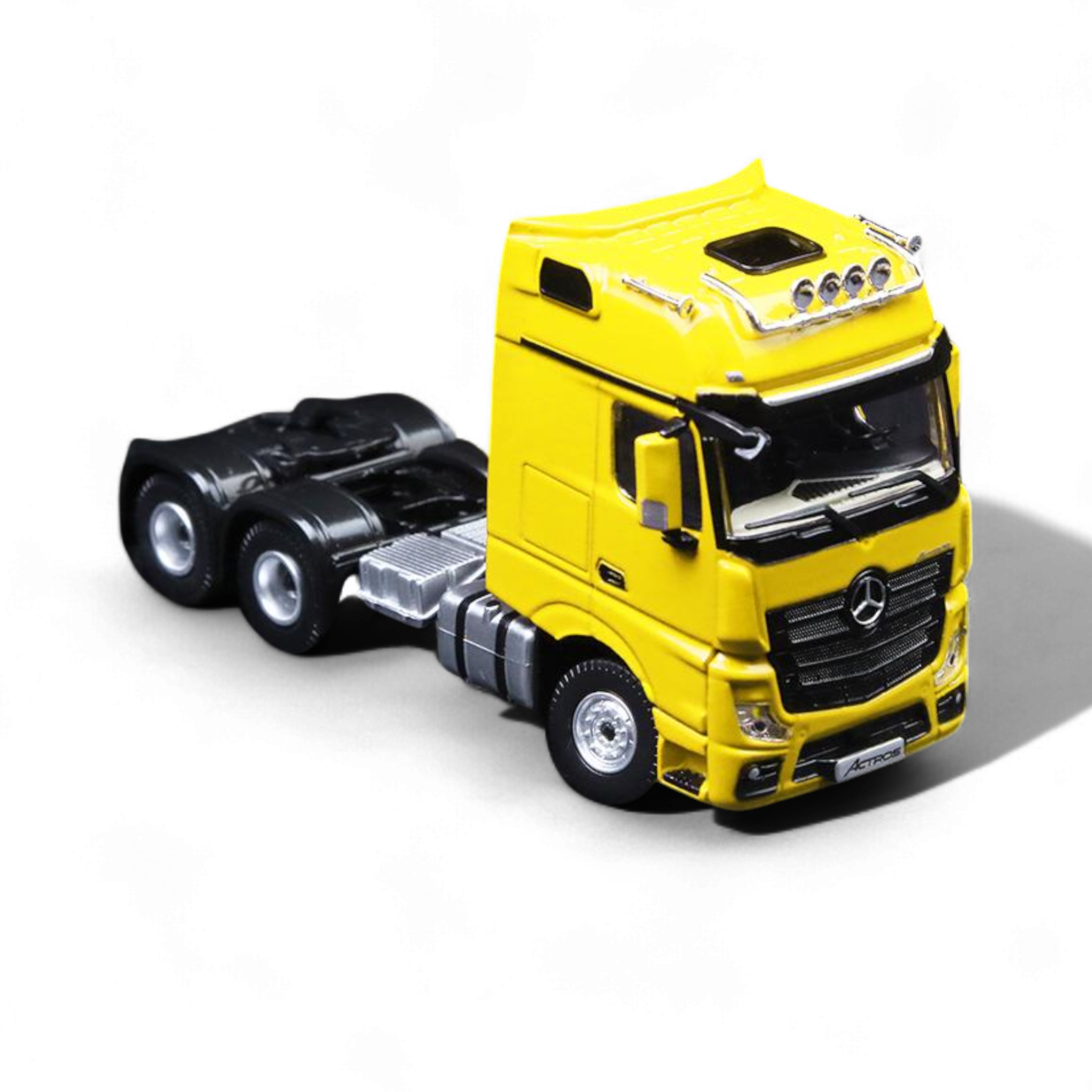 BENZ FLATBED TRANSPORT VEHICLE - Yellow 1/64 by TimeMicro & Perka  6