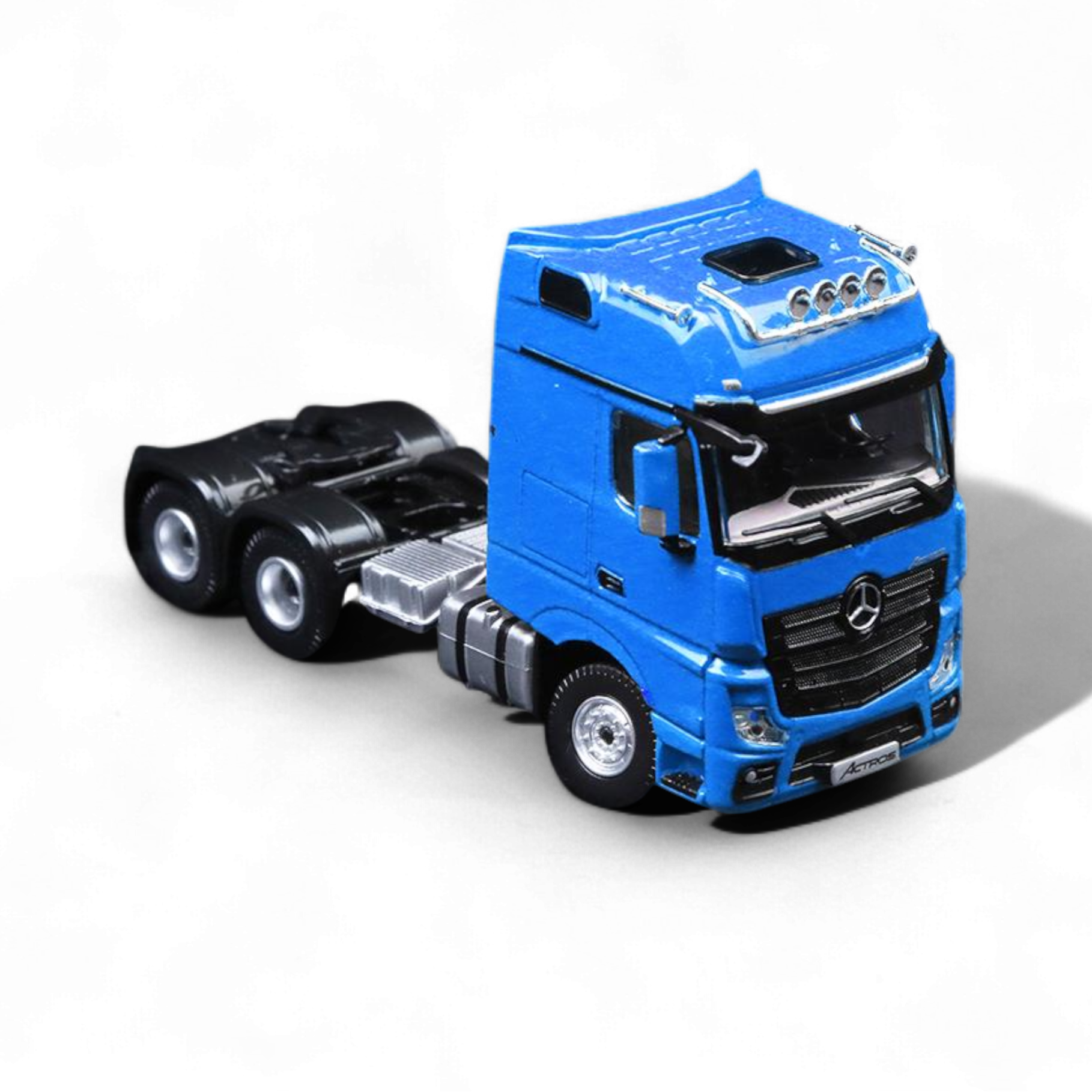 BENZ FLATBED TRANSPORT VEHICLE - Blue 1:64 by TimeMicro & Perka 5