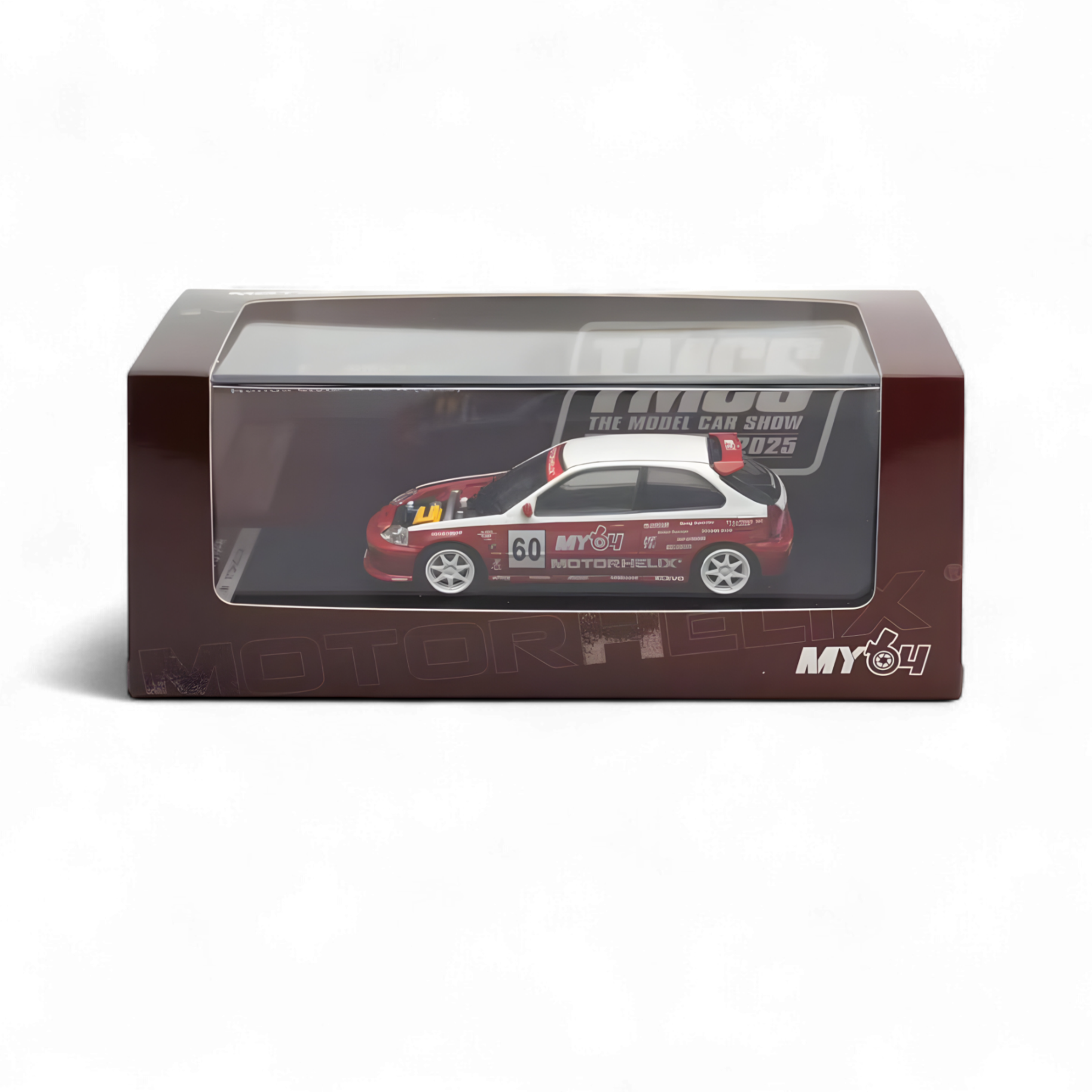 Honda Civic EK9 Malaysia Limited Edition - White - Red 1:64 by Motorhelix 3