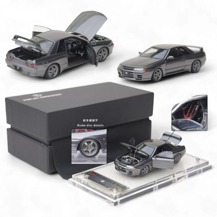 Nissan Skyline GT-R R32 Nismo S-Tune Gun Grey 1:64 by Focal Horizon 